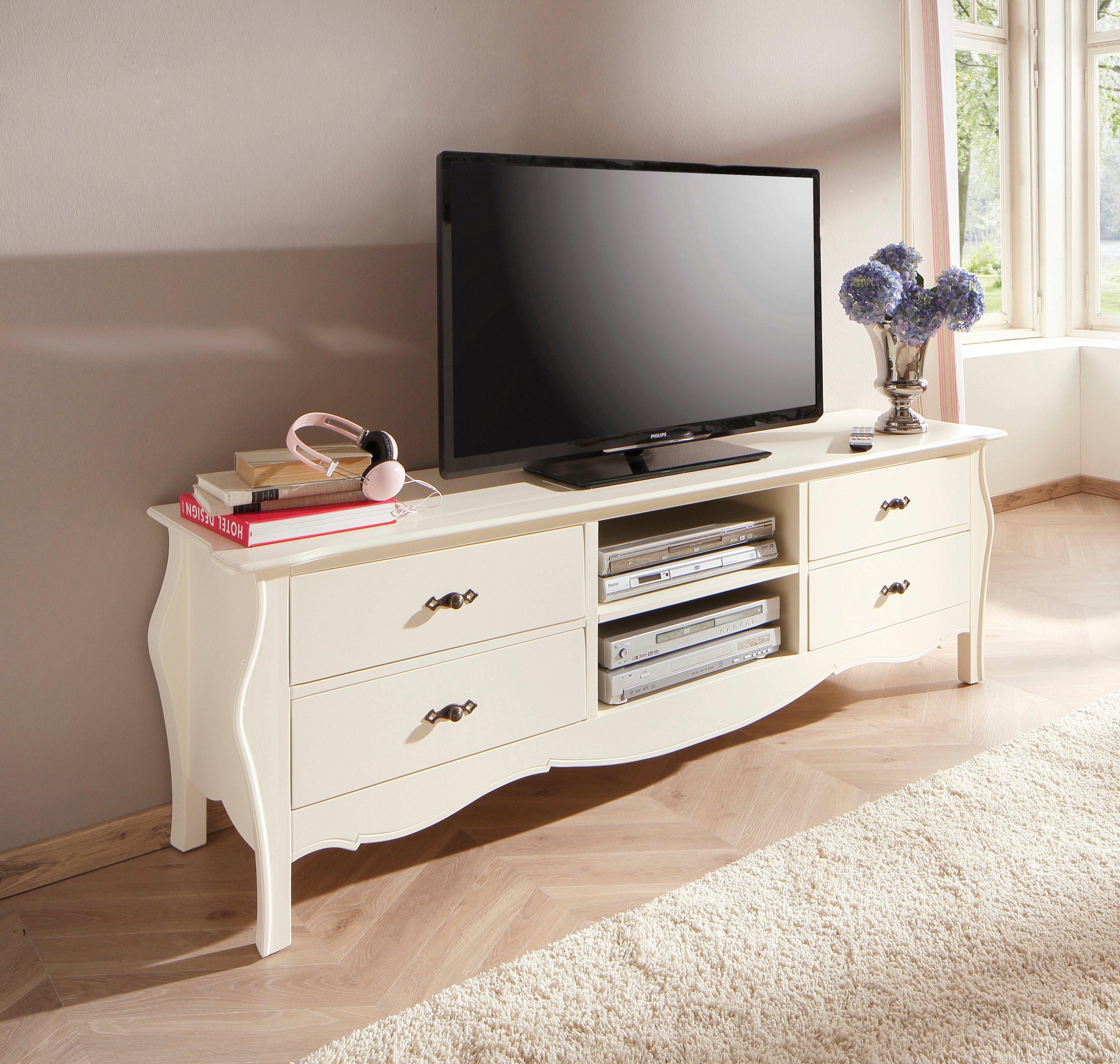 TV-Lowboard KRISTINE von HOME AFFAIRE in weiß - nur 429,99€