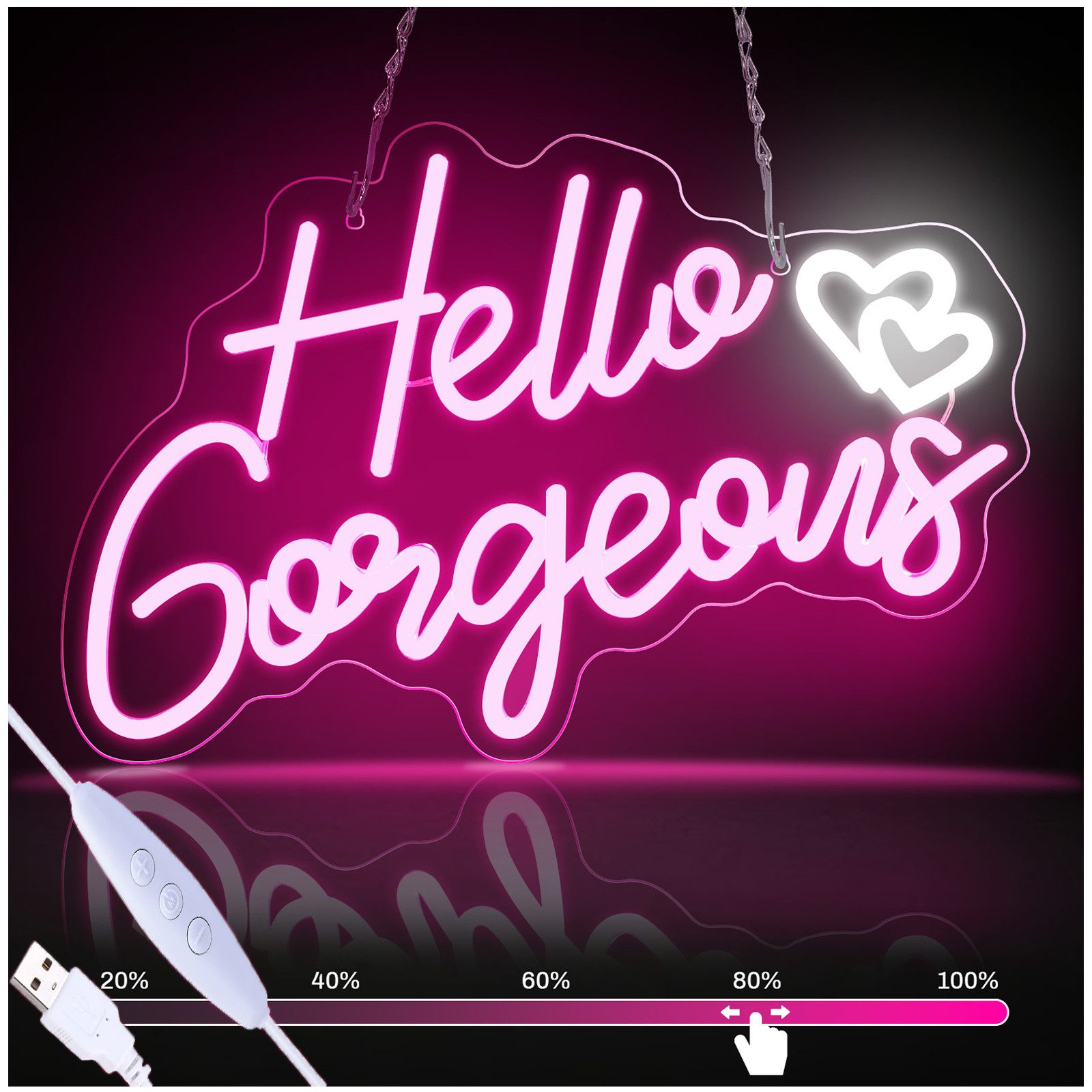 JIBENNEON LED Lichtleiste Neon Deko Hello günstig online kaufen