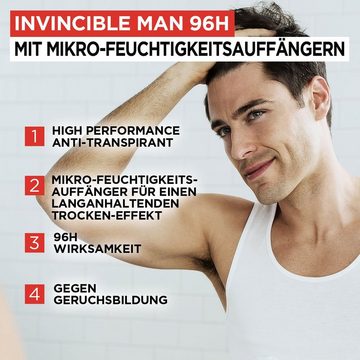 L'ORÉAL PARIS MEN EXPERT Deo-Spray Deo Spray Invincible Man 96h, Packung, 6-tlg.