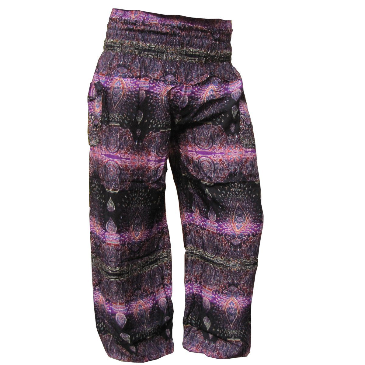 PANASIAM Haremshose Muckhose aus feiner natürlicher Viskose bequeme Haremshose für Damen leichte Sommerhose mit Seitentaschen Aladinhose