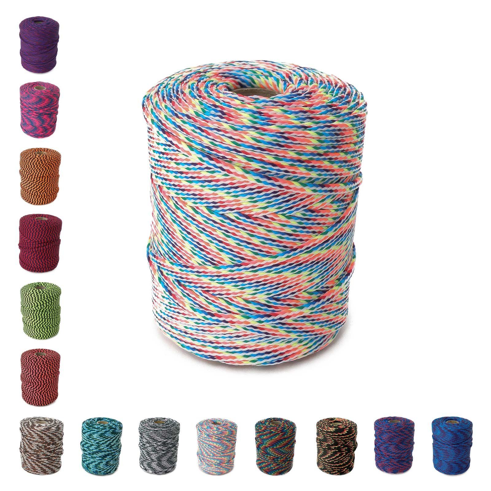 maDDma 100m Polyester-Schnur Kordel 4mm, mehrfarbig, günstig online kaufen
