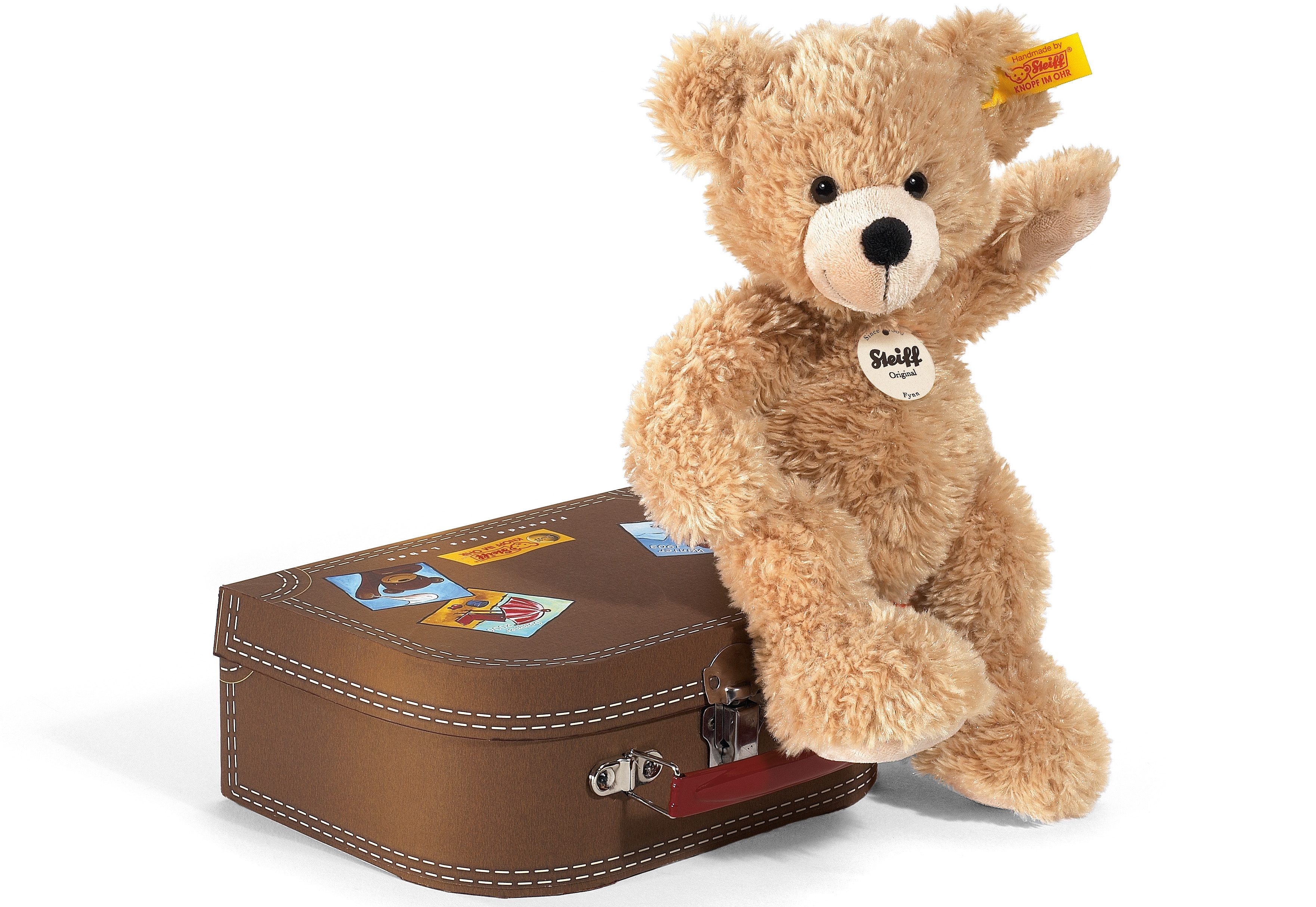 Image of Steiff Kuscheltier »Fynn Teddybär im Koffer« (2-St)