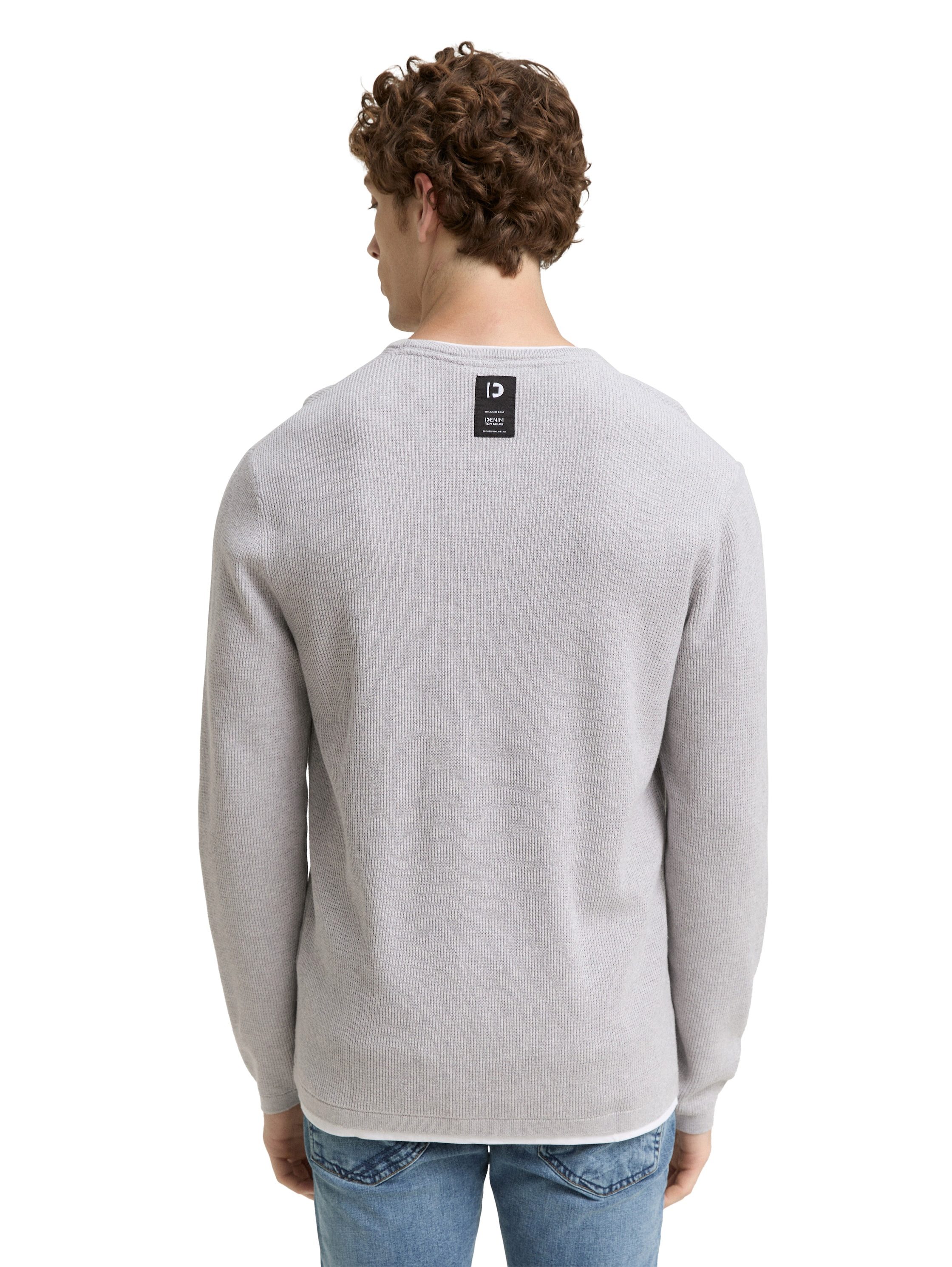 TOM TAILOR Denim Strickpullover mit 2-in-1 günstig online kaufen