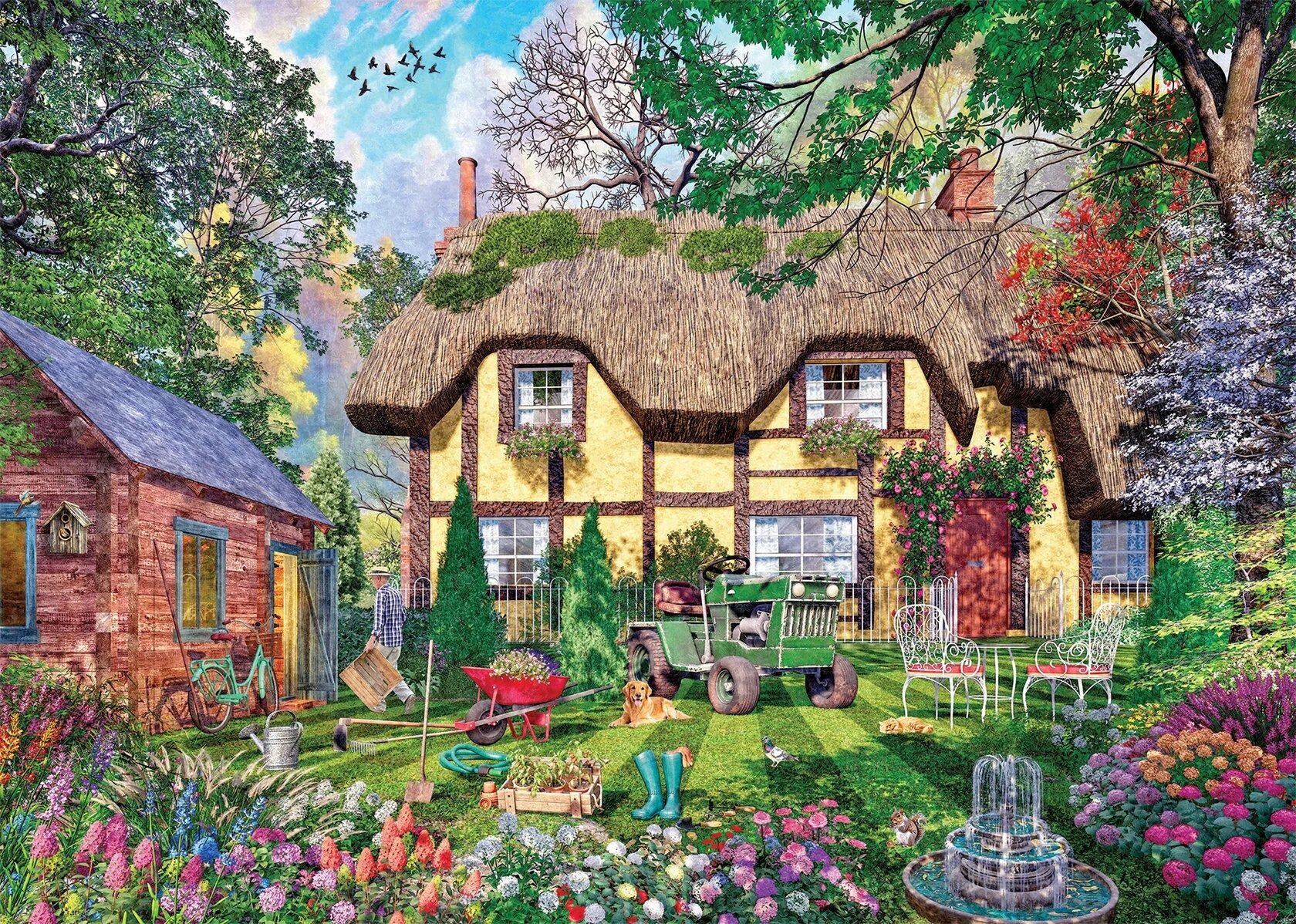 Falcon Puzzle Jumbo Jumbo Puzzle 1000 Teile Falcon Blumen Gartenliebhaber, Puzzleteile