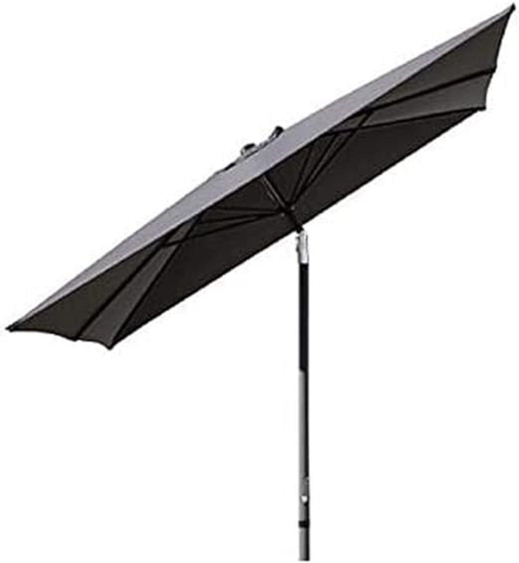 Gardissimo Sonnenschirm New Sunrise 3x2 m anthrazit Kurbelschirm knickbar Gartenschirm, LxB: 200x300 cm, mit Kurbel / Kippfunktion / UV-Schutz 50+