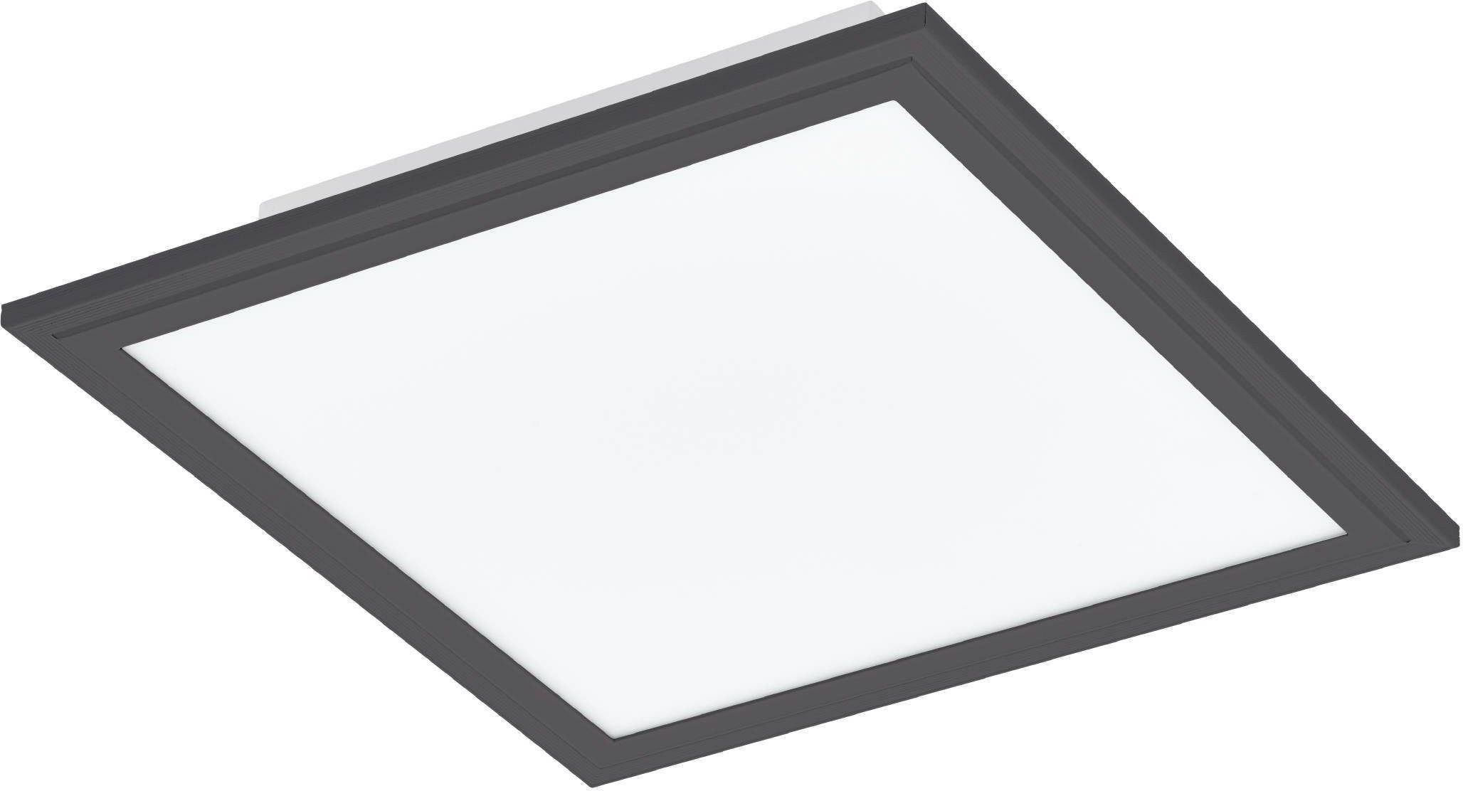 LED EGLO fest 30 Kunststoff Panel LED integriert, cm, LED aus Deckenlampe und Salobrena, Neutralweiß, Deckenleuchte in Schwarz Aluminium