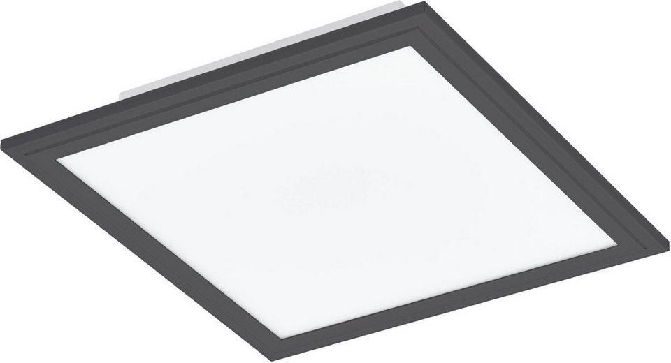 EGLO LED Deckenleuchte Salobrena, LED fest integriert, Neutralweiß, LED  Panel 30 cm, Deckenlampe in Schwarz aus Aluminium und Kunststoff