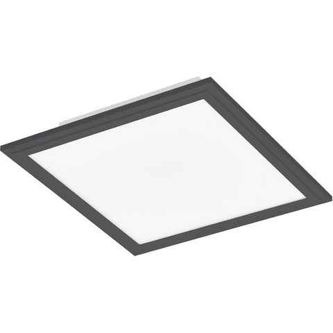 EGLO LED Deckenleuchte Salobrena, LED fest integriert, Neutralweiß, LED Panel 30 cm, Deckenlampe in Schwarz aus Aluminium und Kunststoff