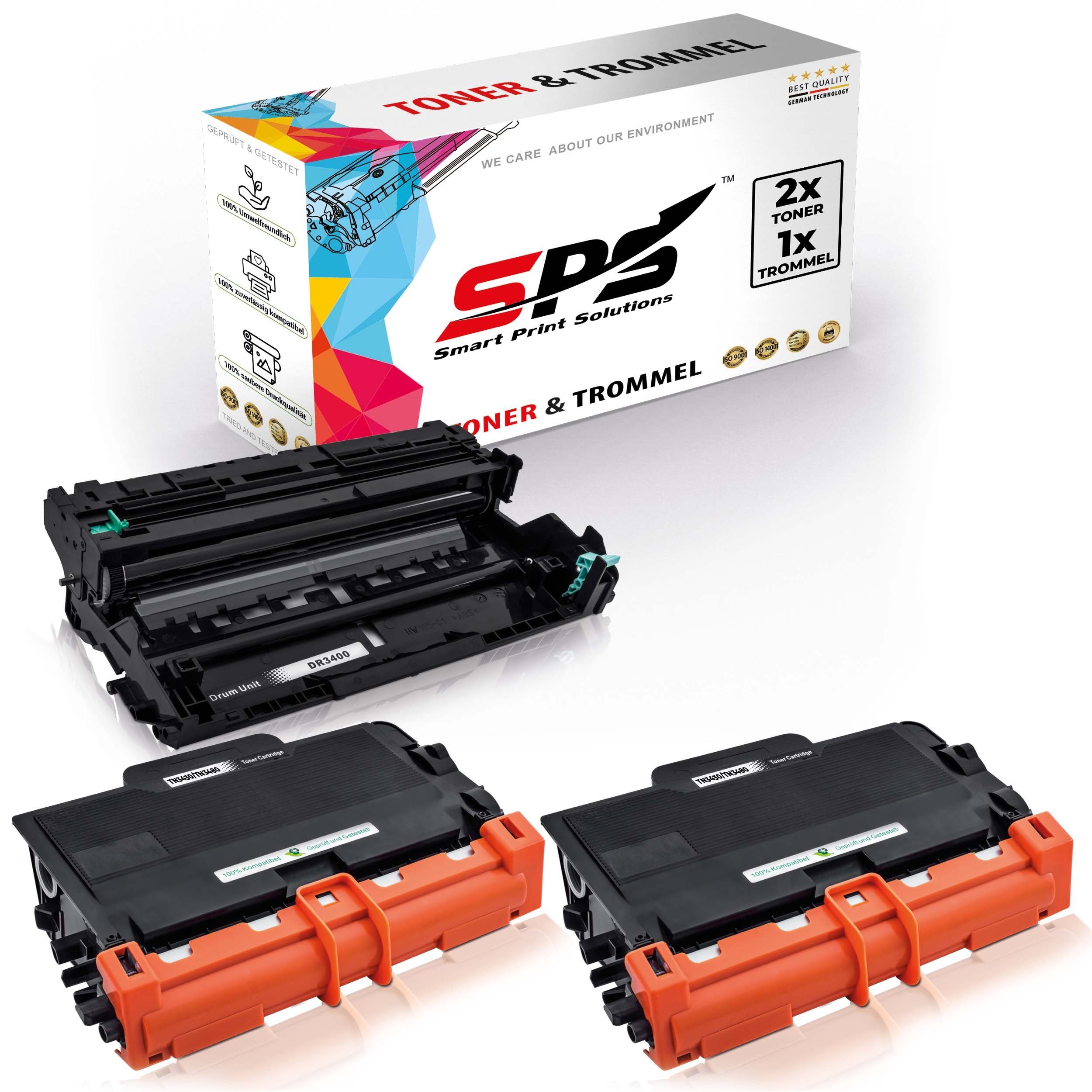 SPS Tonerkartusche Kompatibel für Brother DCP-L5652 DR-3400 TN-3430, (3er Pack)