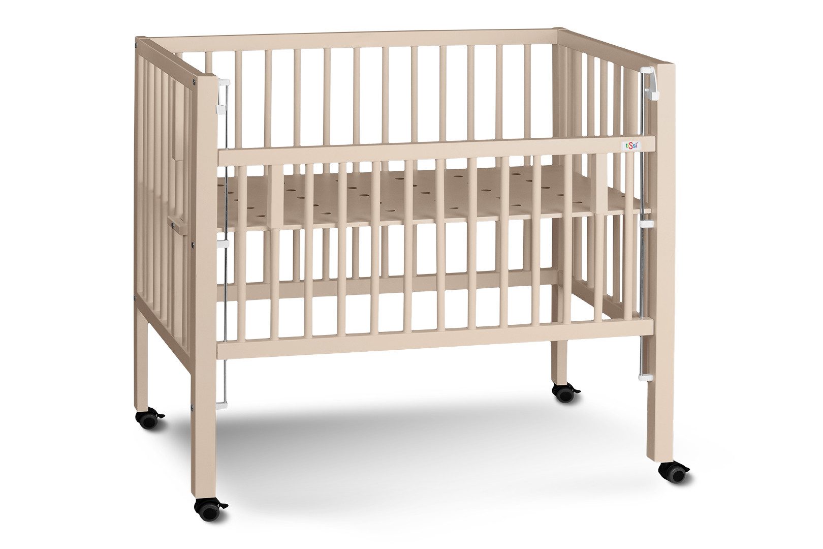 tiSsi® Beistellbett Anstell- / Beistellbett MAXI Boxspring Buche massiv 90x50 cm, Geeignet für Boxspringbetten