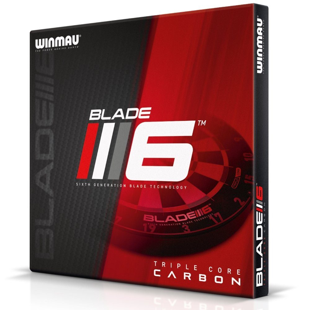 Sisal carbonfaserverstärktem Dartscheibe Winmau 6 Triple (Packung), Dartboard Blade Core Carbon,
