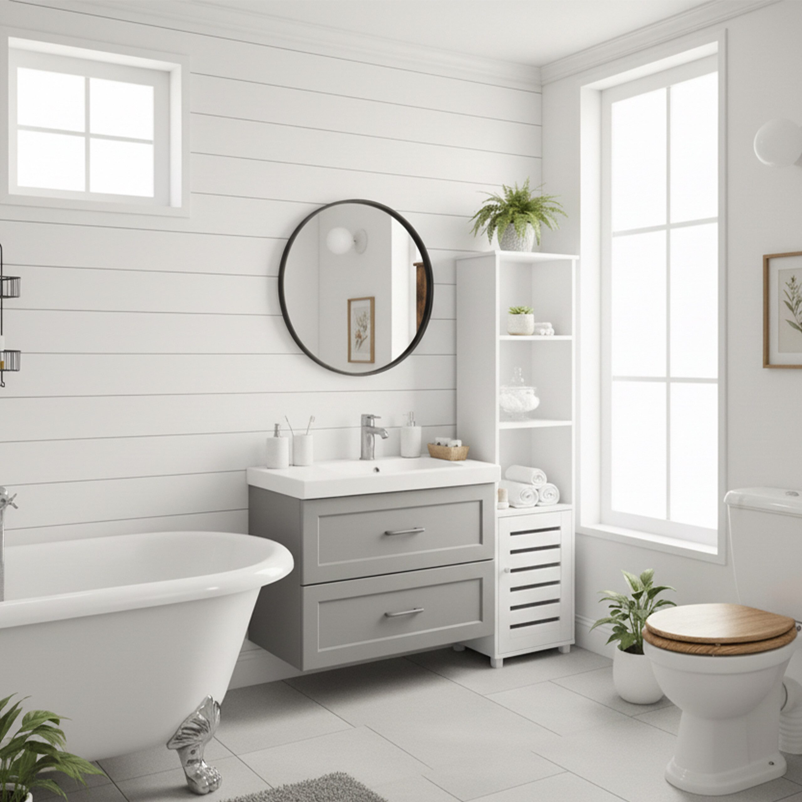 relaxdays Hochschrank Hoher Badezimmerschrank mit Tür weiß günstig online kaufen