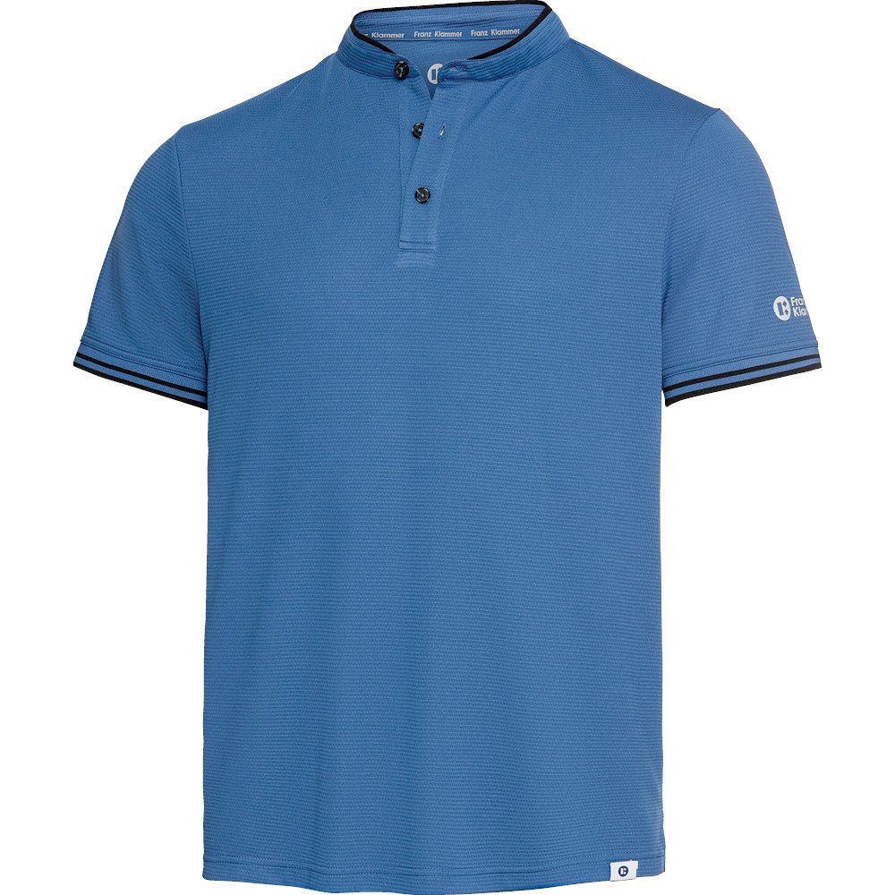 Franz Klammer Poloshirt mit elastischen Ärmelabschlüssen Atmungsaktives Piqué-Gewebe