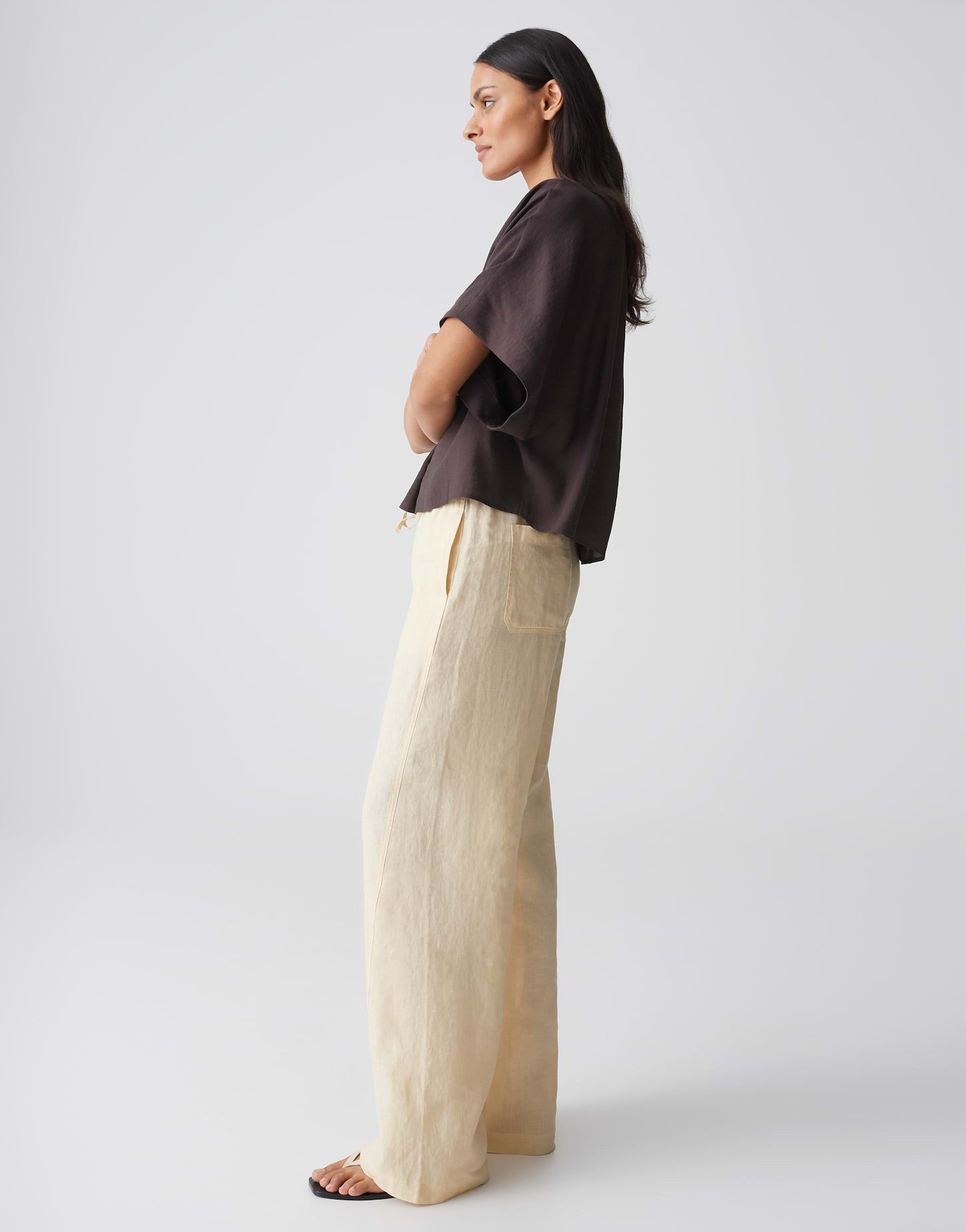 OPUS Stoffhose Mileni resort aus Webware mit Leinenstruktur Mit Eingrifftaschen für praktische Alltagslooks – Bild 5 von 5