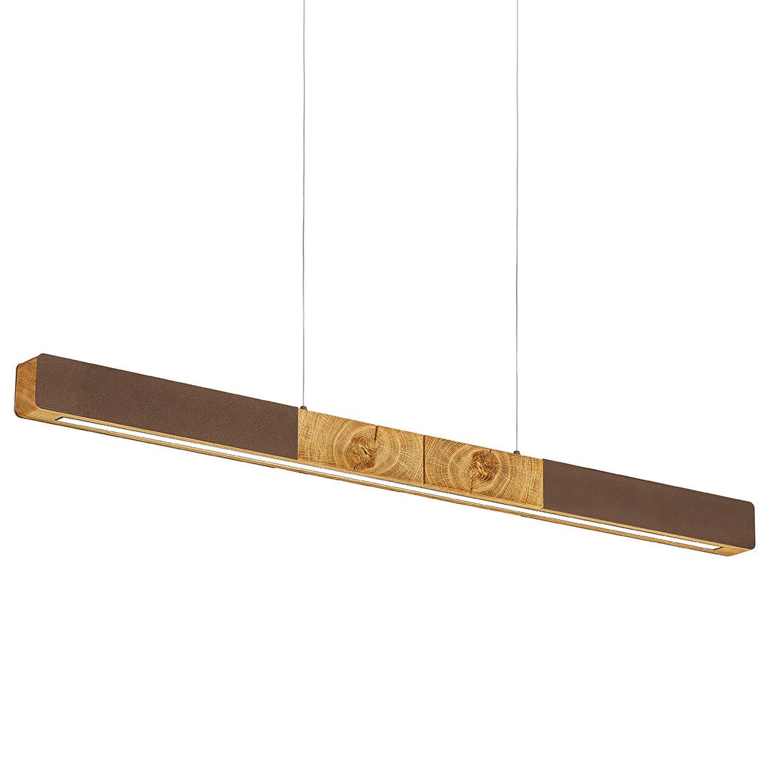 HerzBlut LED-Hängeleuchte Lana del bronco, Alu LED-Leiste Acryl satiniert