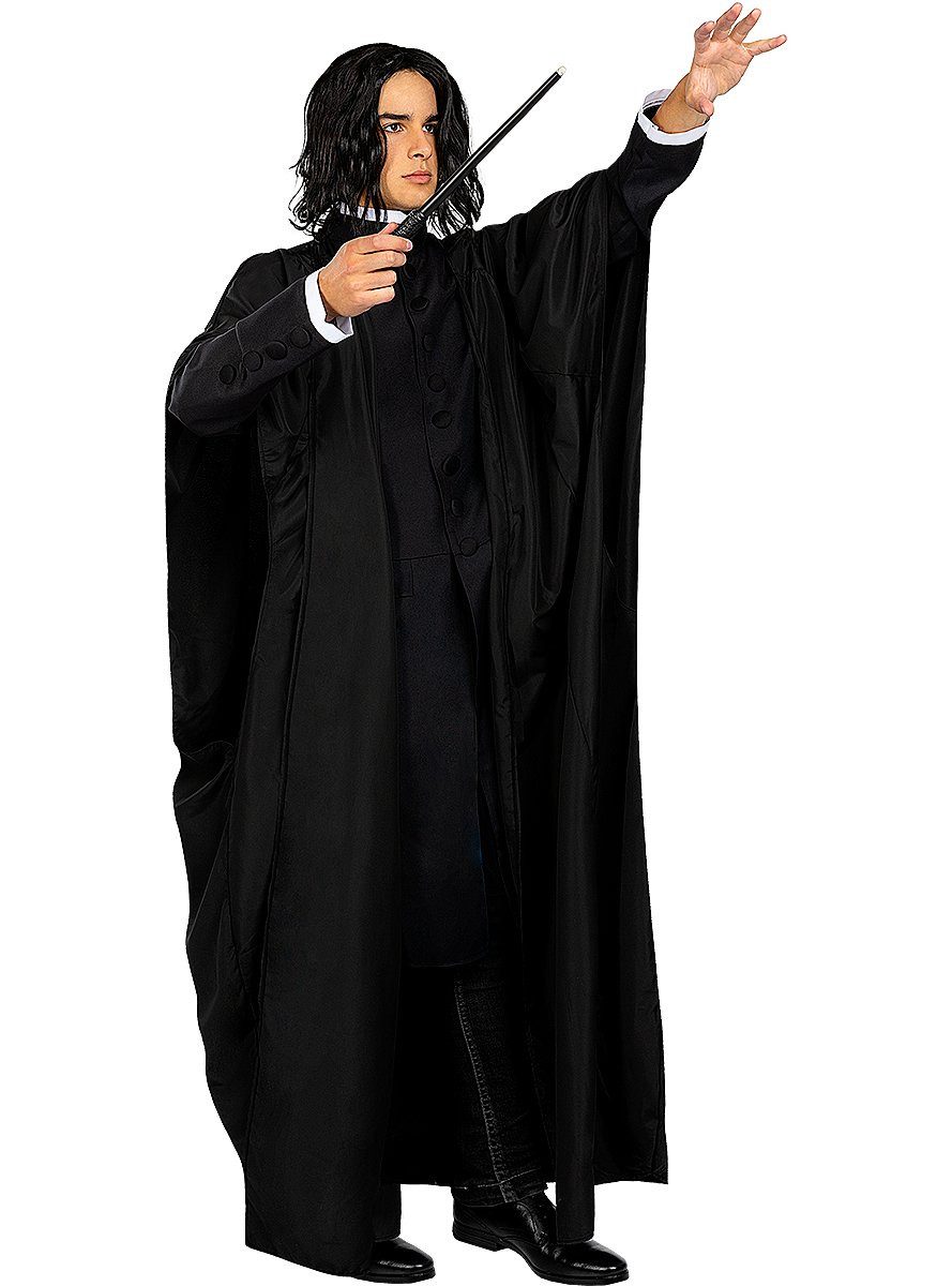 Funidelia Zauberer-Kostüm Harry Potter – Severus Snape Kostüm, Authentisches Gewand des zwielichtigen Hogwarts-Lehrers