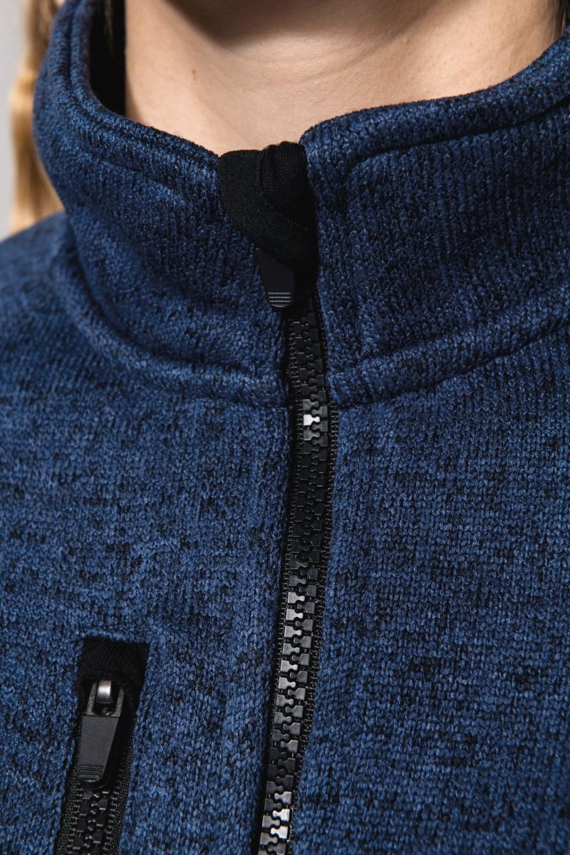 Kariban Outdoorjacke Damen-Weste mit Reißverschluss, aus Chiné