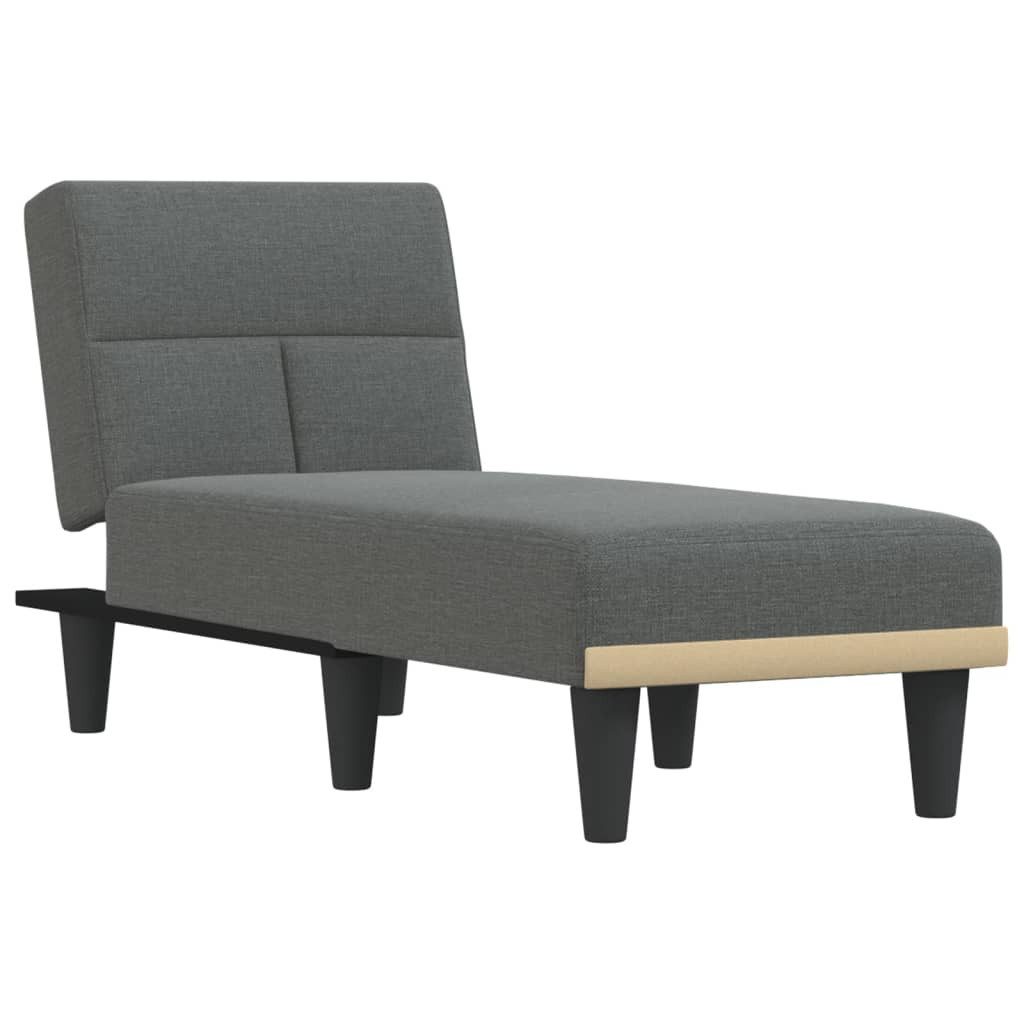 vidaXL Chaiselongue Chaiselongue Dunkelgrau Stoff, 1 günstig online kaufen