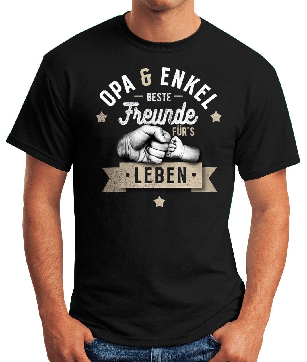 MoonWorks Print-Shirt Herren T-Shirt Opa & günstig online kaufen