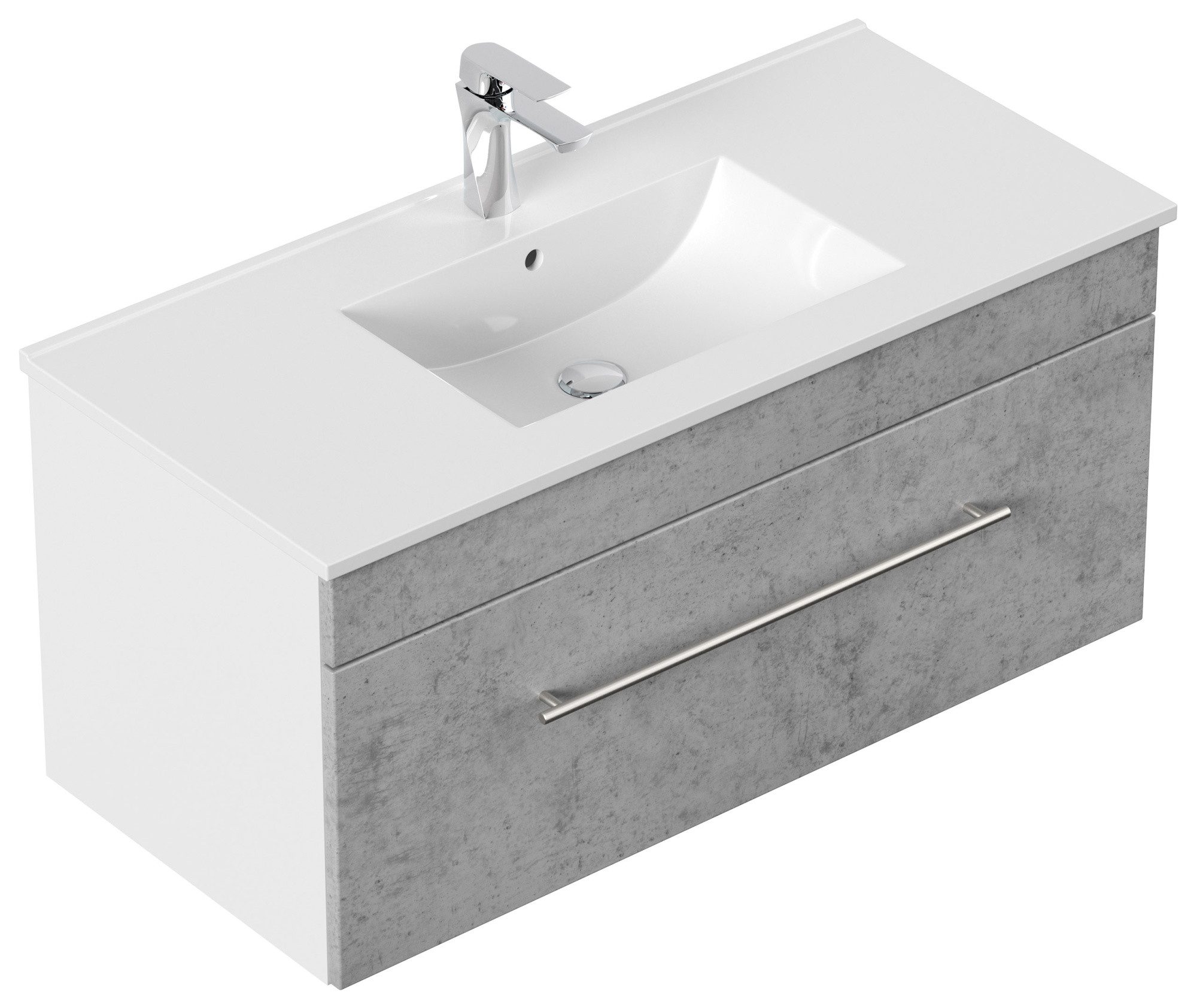 Magnolia Home Waschtisch Badmöbel SANTINI 100 SoftClose beton