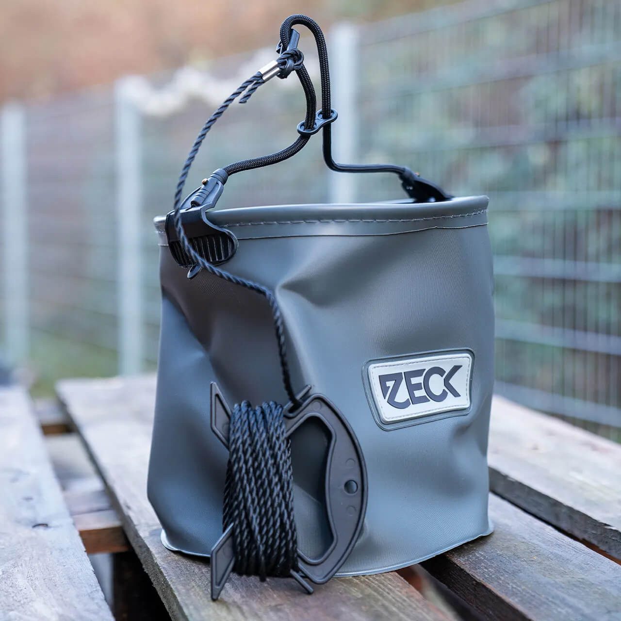 Zeck Fishing Falteimer Zeck Falteimer mit Seil Rund Grau 10L 4,5m, (1-tlg)