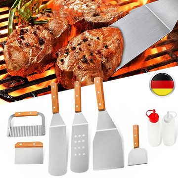 Home safety Grillbesteck-Set Grillspachtel Werkzeugset,BBQ Zubehör, (8 tlg)