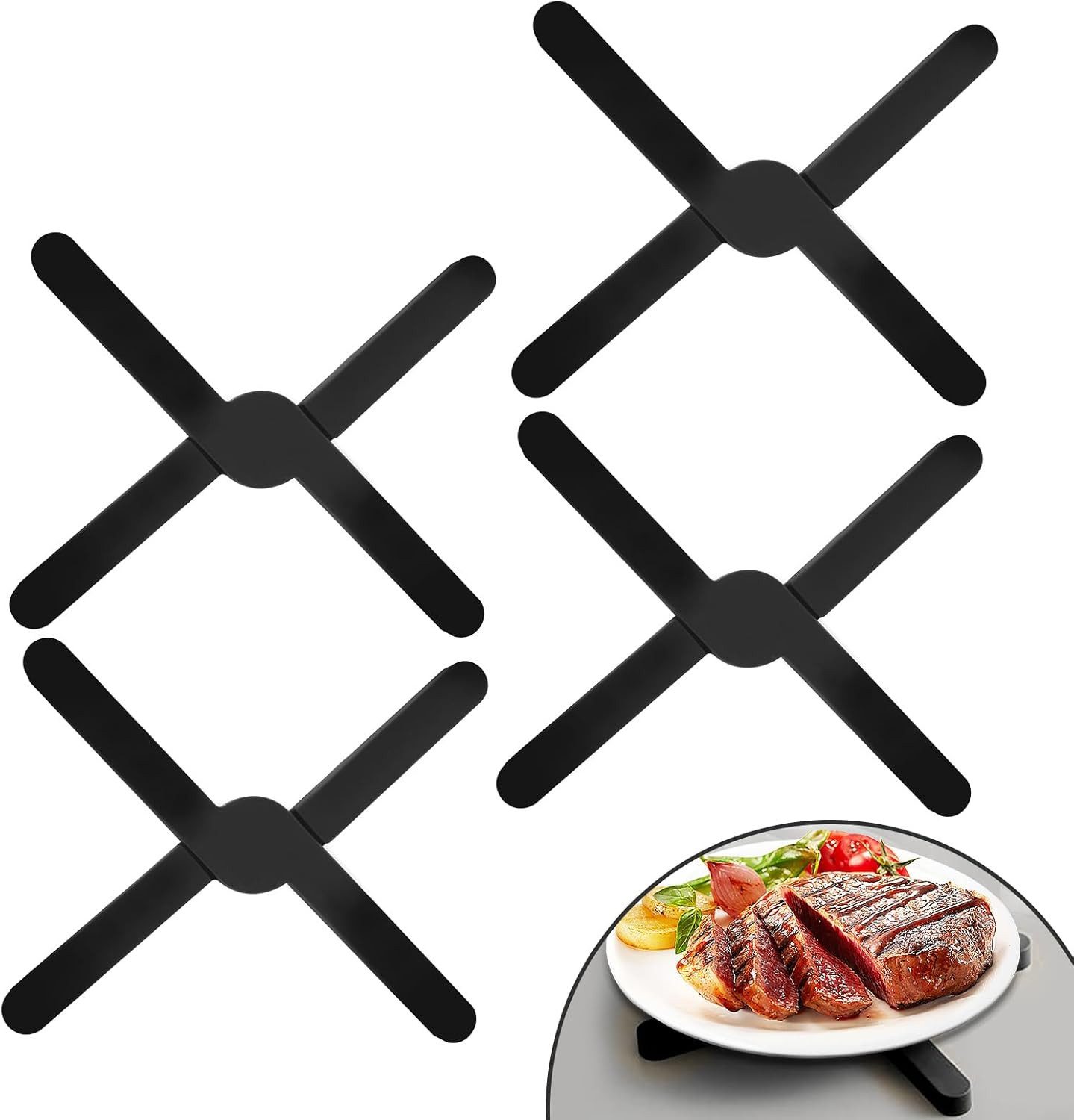Topfuntersetzer 4 Stücke Silikon Topfuntersetzer Hitzebeständiger Topflappen