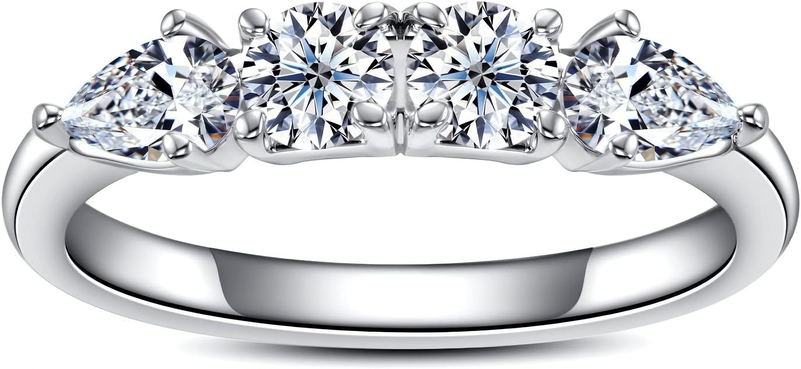 Jumpeak Diamantring Damen-Diamantring, 14K Gold-Diamantring,engagement ring,labordiamant, D/E vvs/vs,geschenk für schwester geburtstag,liebes geschenk für sie