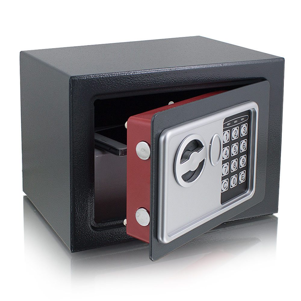 Bituxx Wandtresor Minisafe elektronisch Grau (MS-11387)