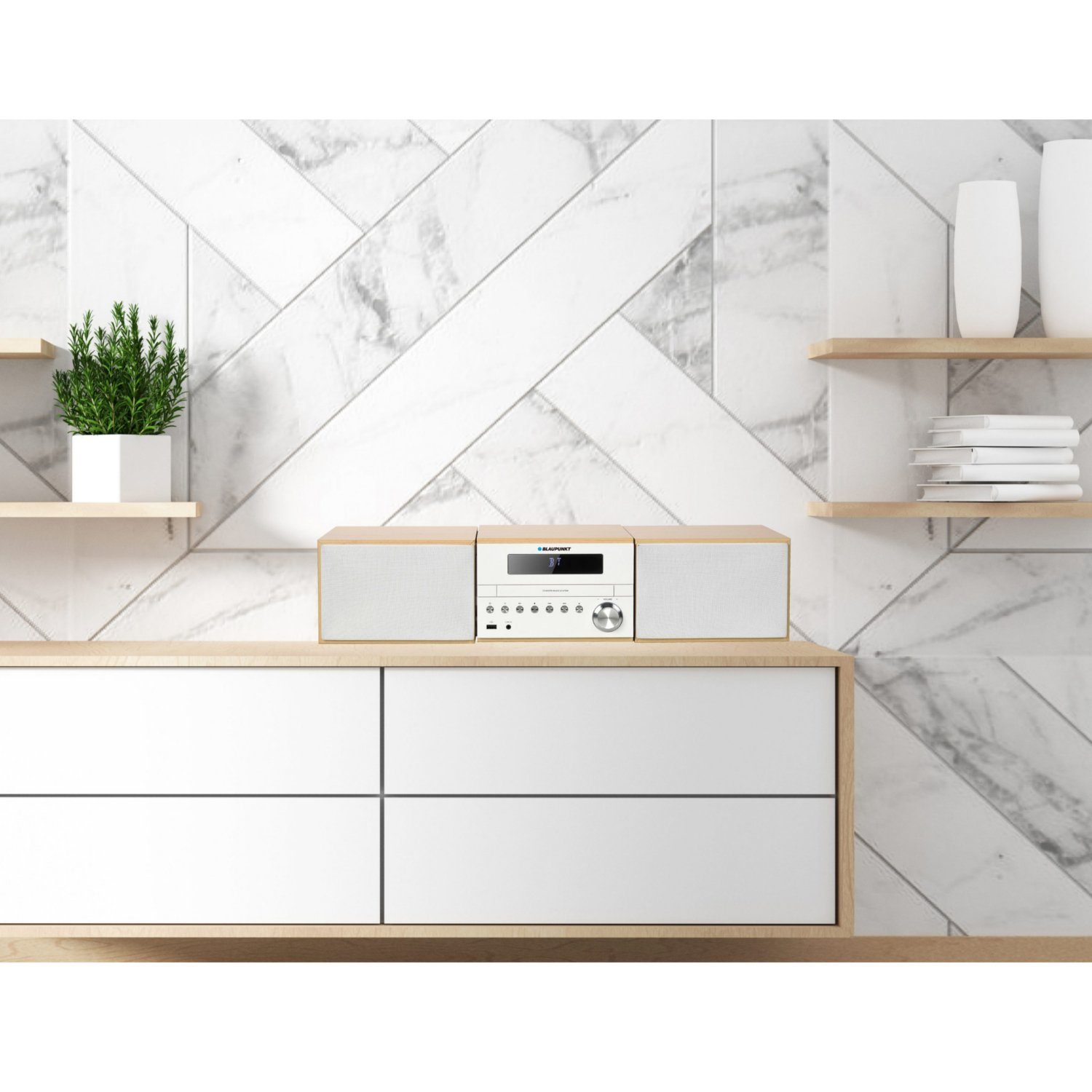 Blaupunkt MS45BT Stereoanlage (UKW mit RDS, 100,00 W, Mikro-HiFi System Stereoanlage)