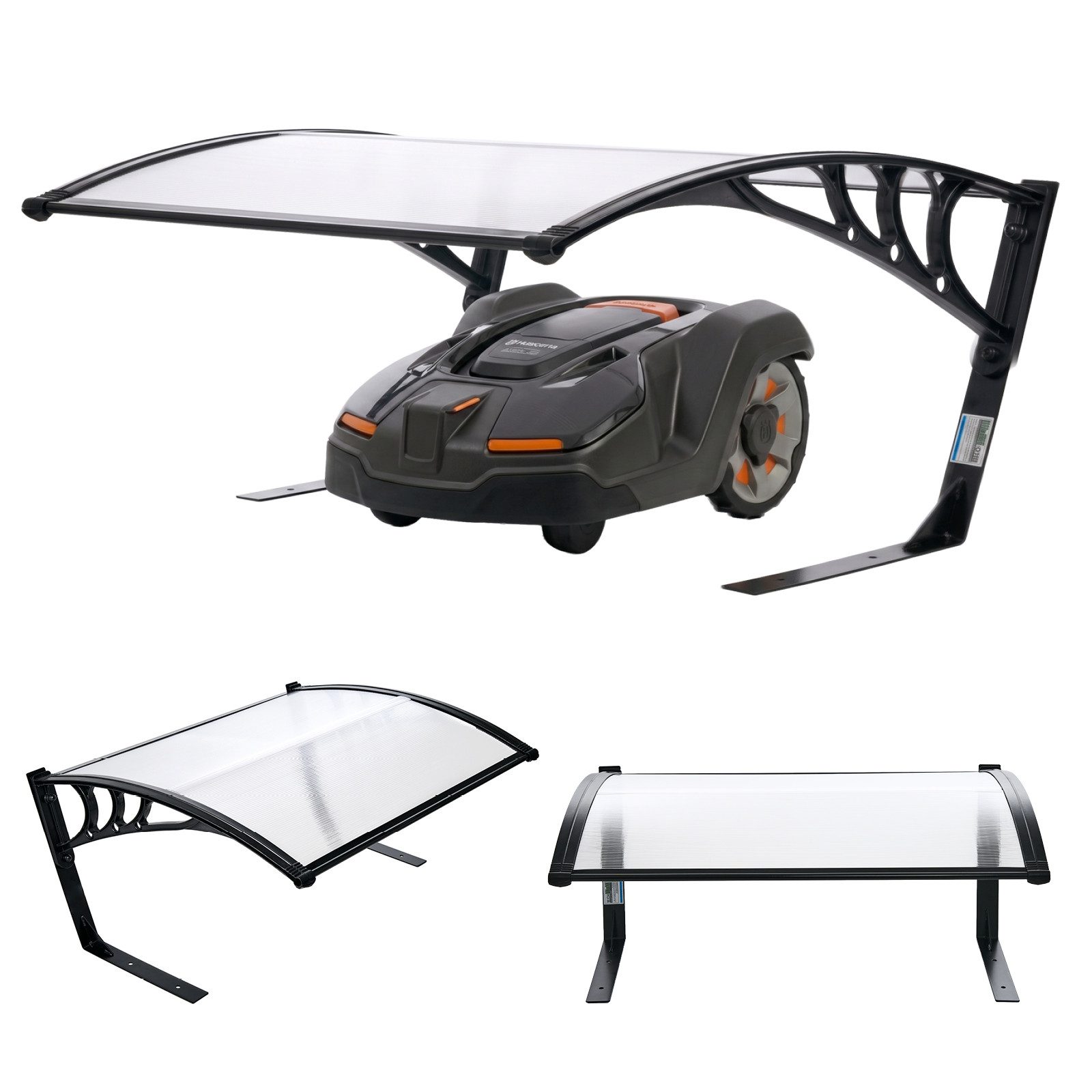 TRUTZHOLM Mähroboter-Garage TRUTZHOLM Mähroboter Garage wetterfest Carport UV-Schutz & Metallfüßen, BxTxH: 102x80x48 cm, für meisten gängigen Mähroboter und Ladestationen, (1-St., inkl. Montagematerial und Bodenanker), UV-Schutz, wetterfest, einfache Montage