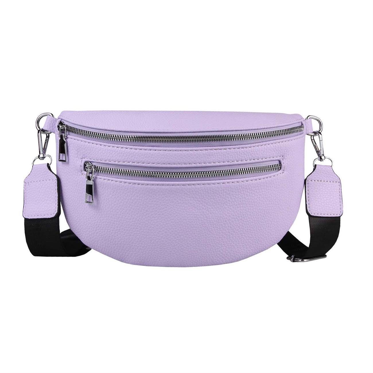 ITALYSHOP24 Bauchtasche Damen Gürteltasche Hüfttasche Bodybag Handytasche, als Schultertasche, CrossOver, Umhängetasche tragbar