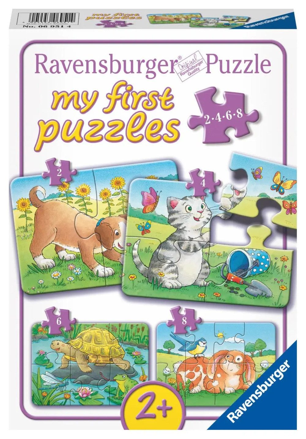 Ravensburger Puzzle Niedliche Haustiere. My first Puzzle. 4 Motive, 19 Puzzleteile