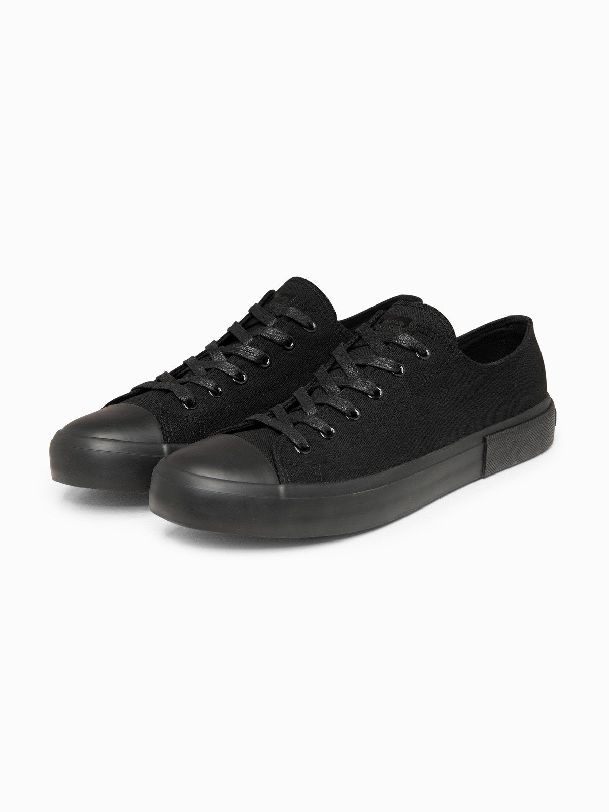 OMBRE Herren Sneaker aus Baumwolle mit flachem Design Schwarz 43 Sneaker (kein Set, 1-tlg) Gummisohle