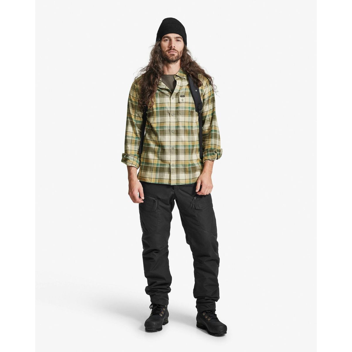 Lundhags Outdoorbluse Järpen Plaid Flannel Shirt Vielseitiges Flanellhemd aus Merinowolle, ideal für