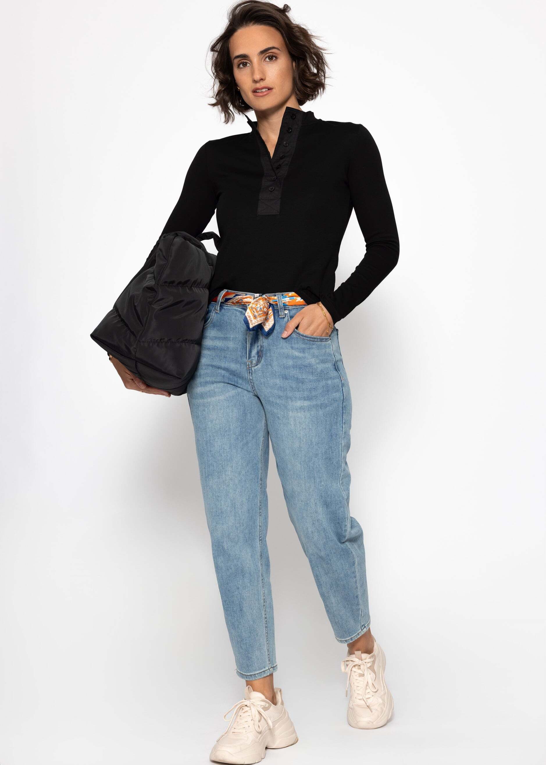 SASSYCLASSY Langarmshirt Langarm Shirt mit breiter günstig online kaufen