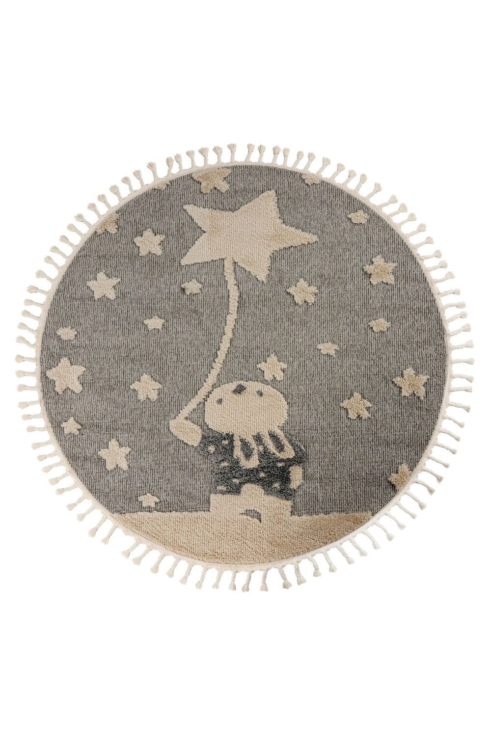 Teppich Boss Teppich Kurzflor Teppich Malte 418 - Grau, rund, Höhe: 11 mm