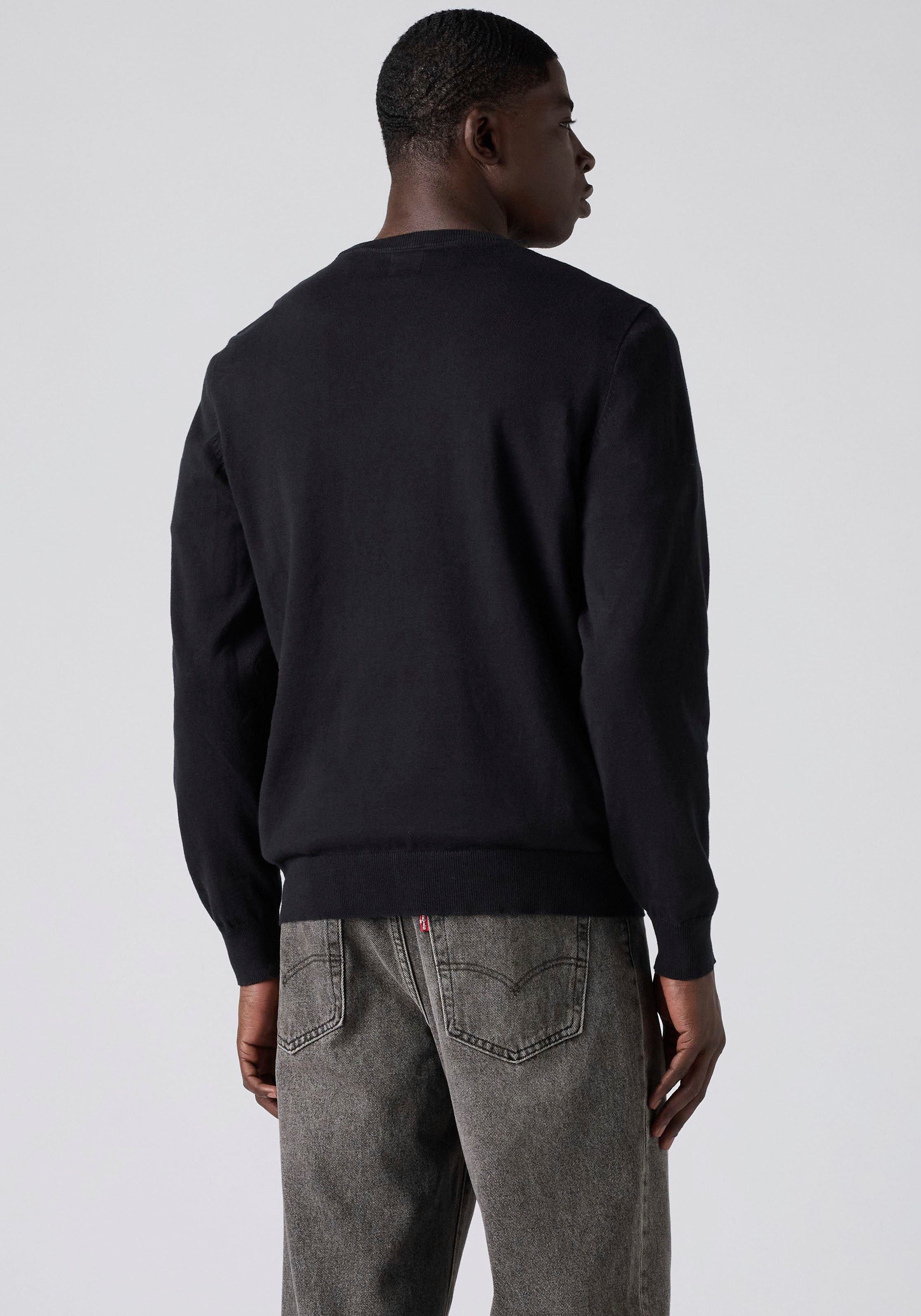 Levi's® Rundhalspullover LIGHTWEIGHT HM SWEATER Feingerippte Abschlüsse