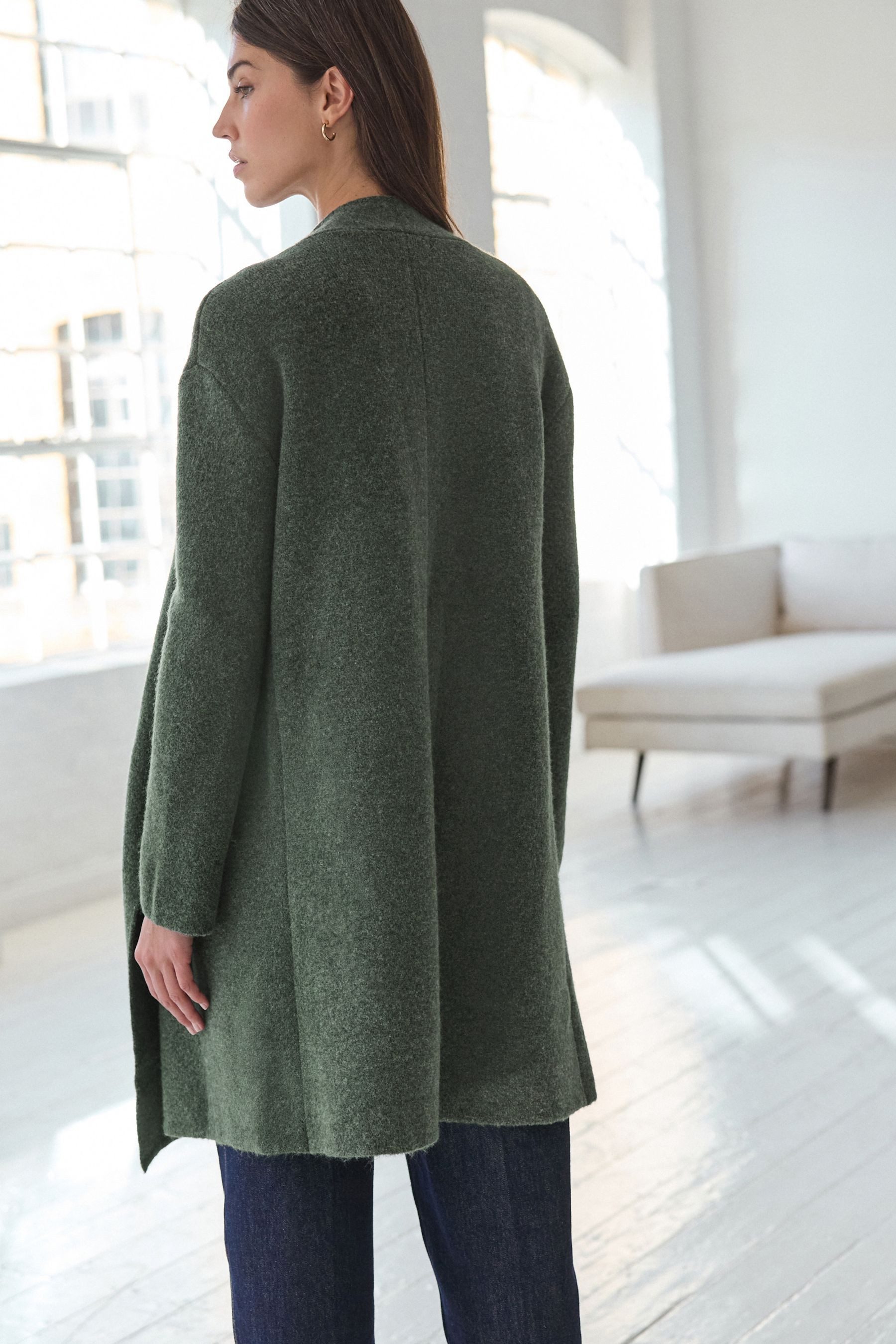 Next Strickjacke Weiche lange Strickjacke Wasserfall-Strickmantel günstig online kaufen