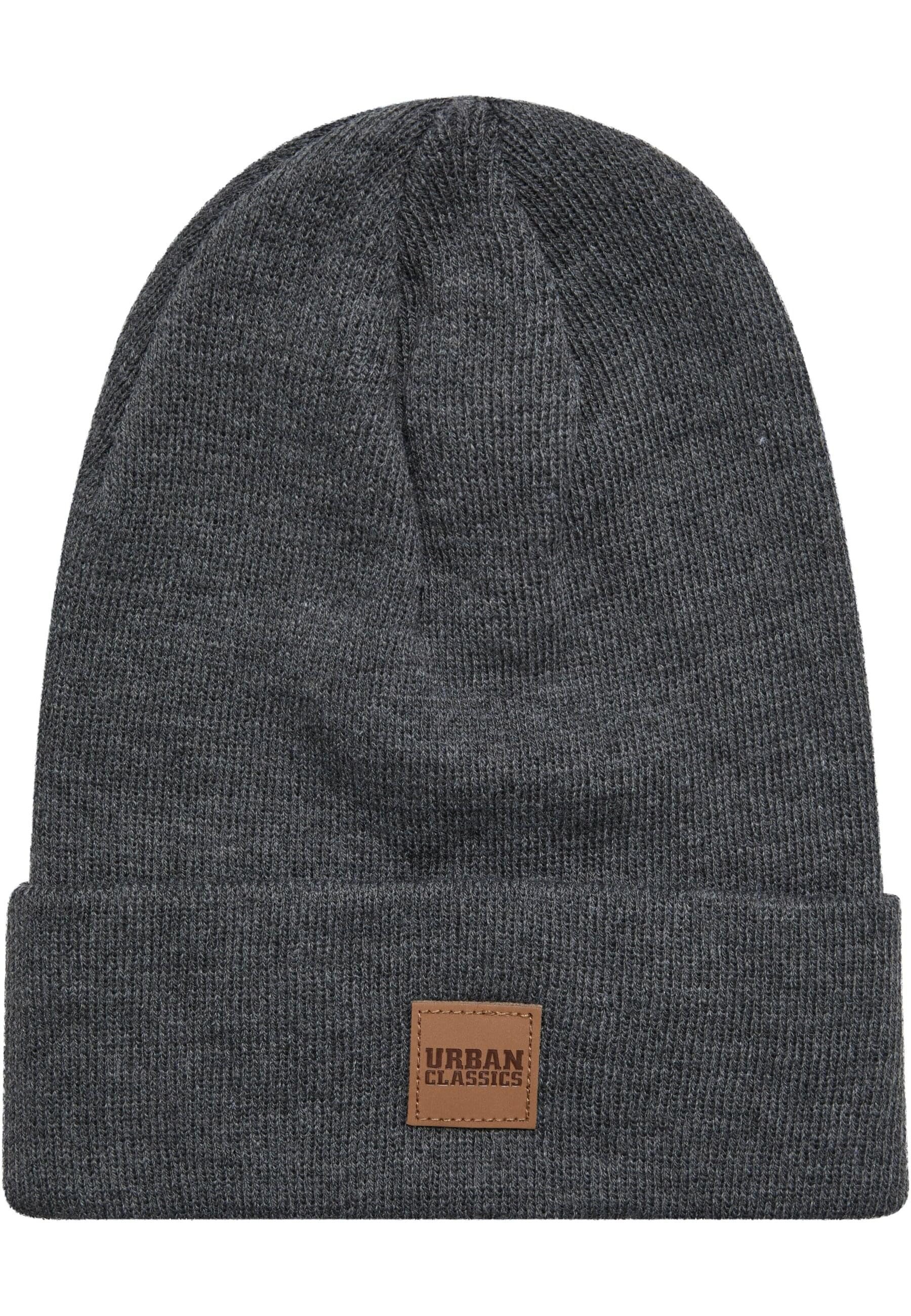 URBAN CLASSICS Beanie Urban Classics Unisex Synthetic Leatherpatch Long Beanie (1-St)