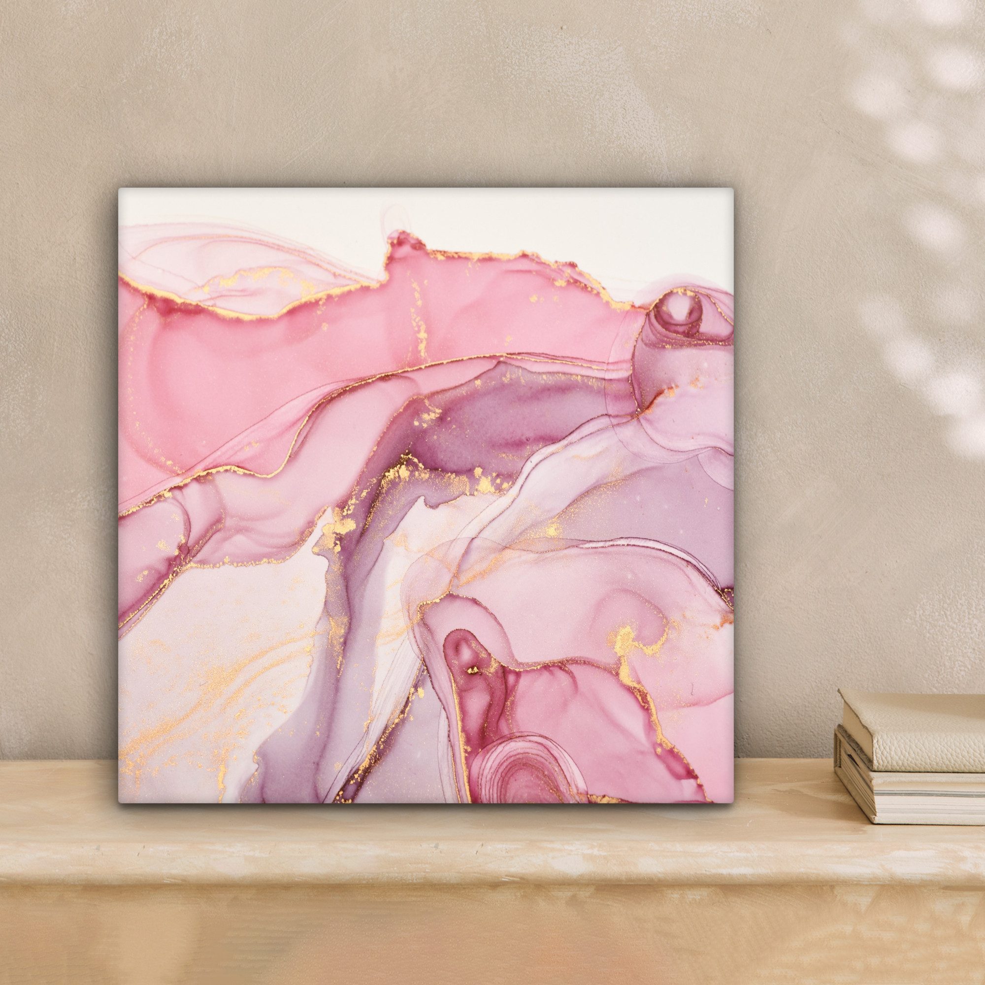 OneMillionCanvasses® Leinwandbild Gold - Marmor - Rosa, Fotodruck (1 St), W günstig online kaufen