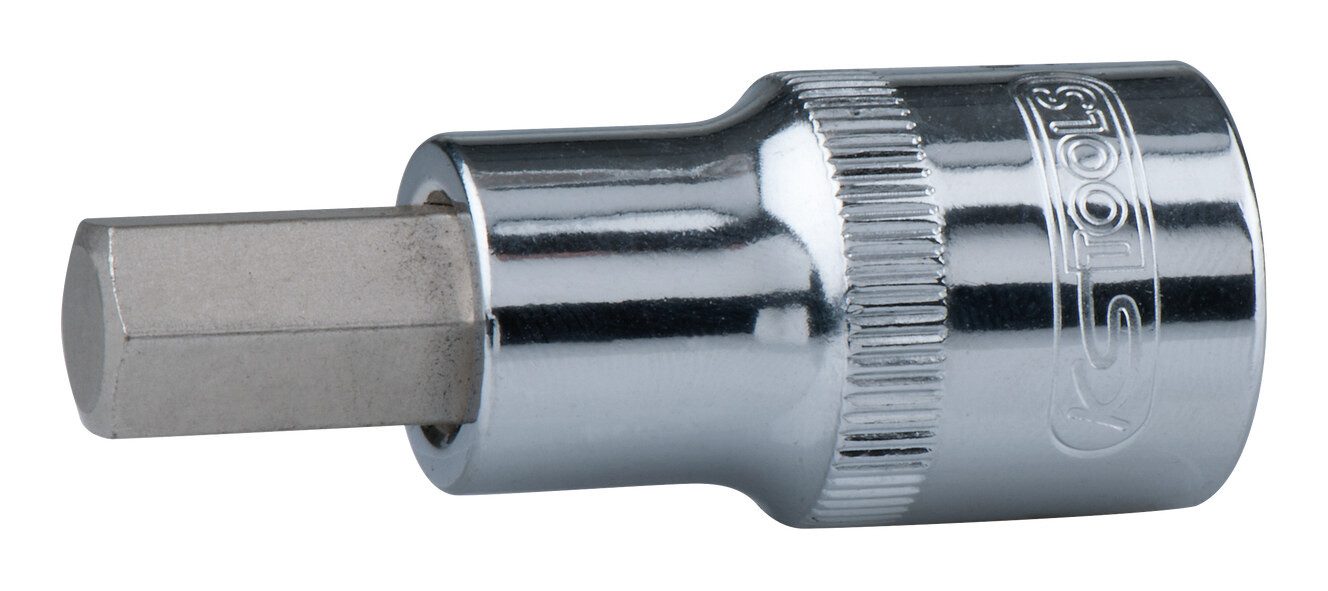 KS Tools Sechskant-Bit CHROMEplus, 1/2" Stecknuss Innensechskant, kurz, 19 mm