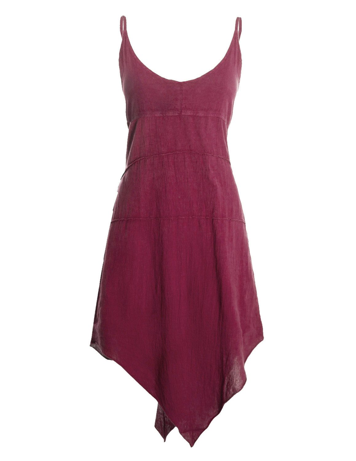 Vishes Zipfelkleid Elfenkleid Damen Asymmetrisch Zipfelsaum Spaghettiträger Boho Alternative Mode, Boho, Hippie, Ethno, Festival
