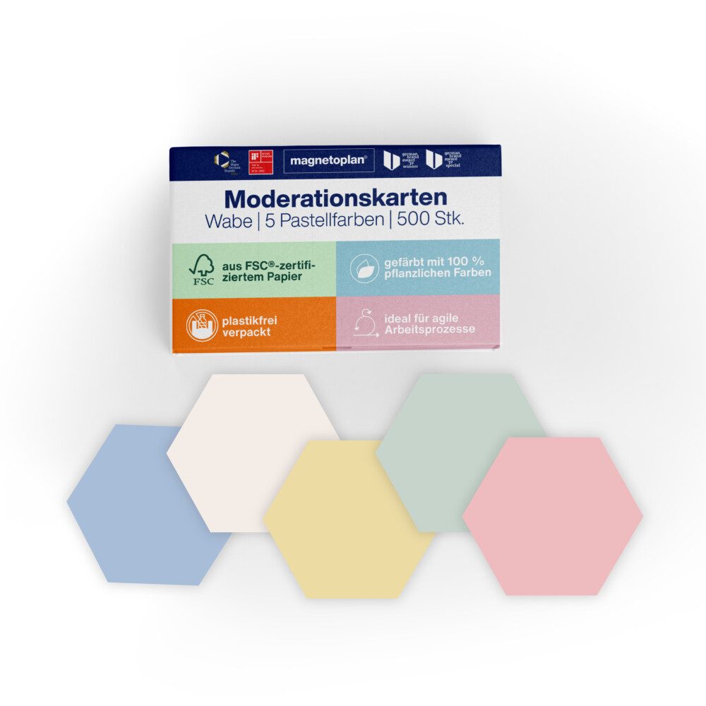 HOLT Moderationskoffer Kommunikationskarten sortiert Wabe 190x165mm 500St