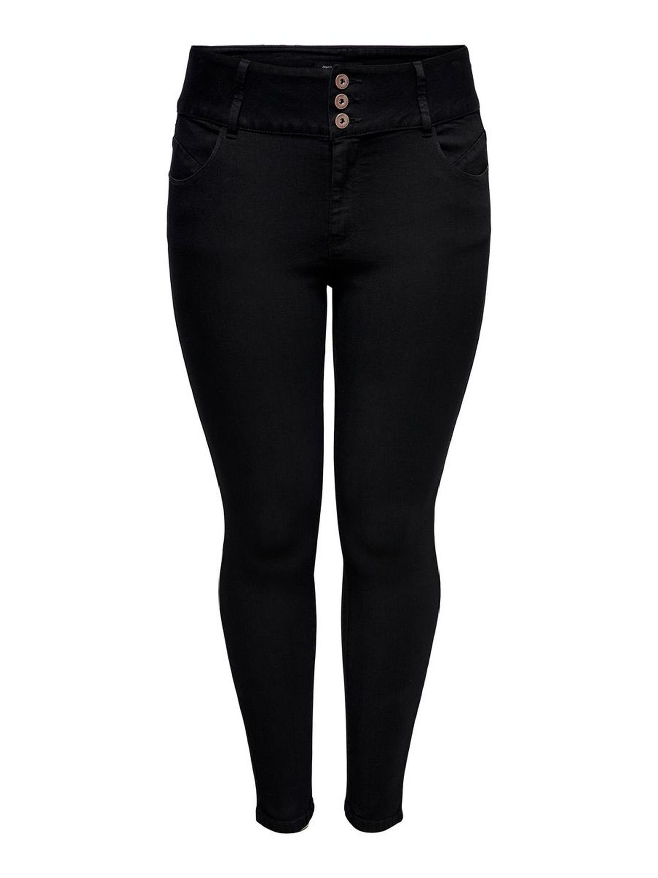 ONLY CARMAKOMA Skinny-fit-Jeans (1-tlg) CARANNA HW SK ANK JEANS BLACK