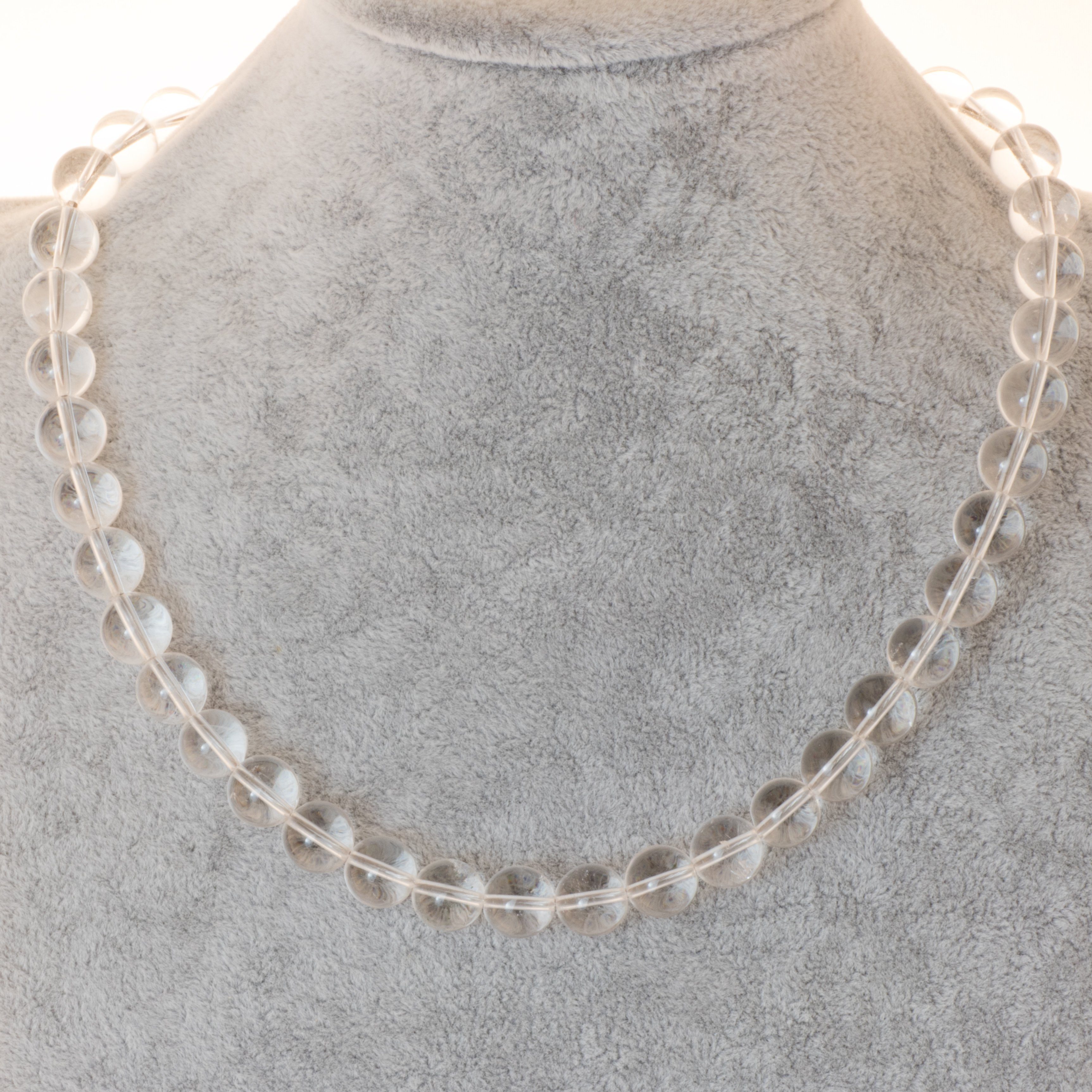 Perlenkette Bergkristall 10 mm, echter Bergkristall günstig online kaufen