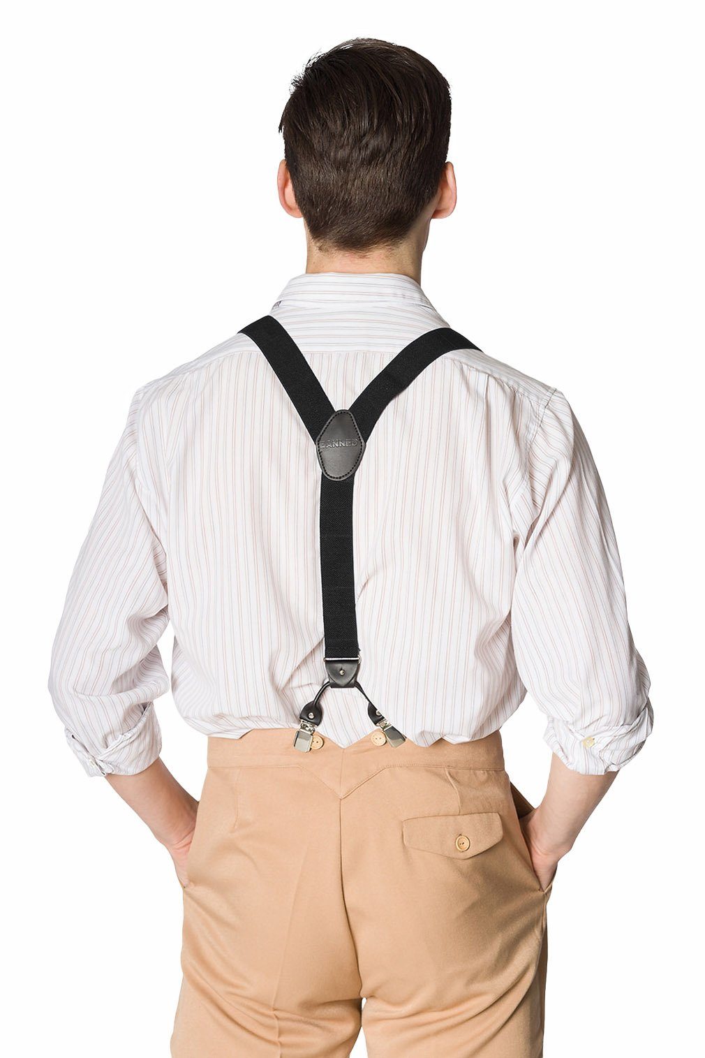 Banned Hosenträger Rockabilly Braces Schwarz Vintage Y-Form Retro Austausch günstig online kaufen