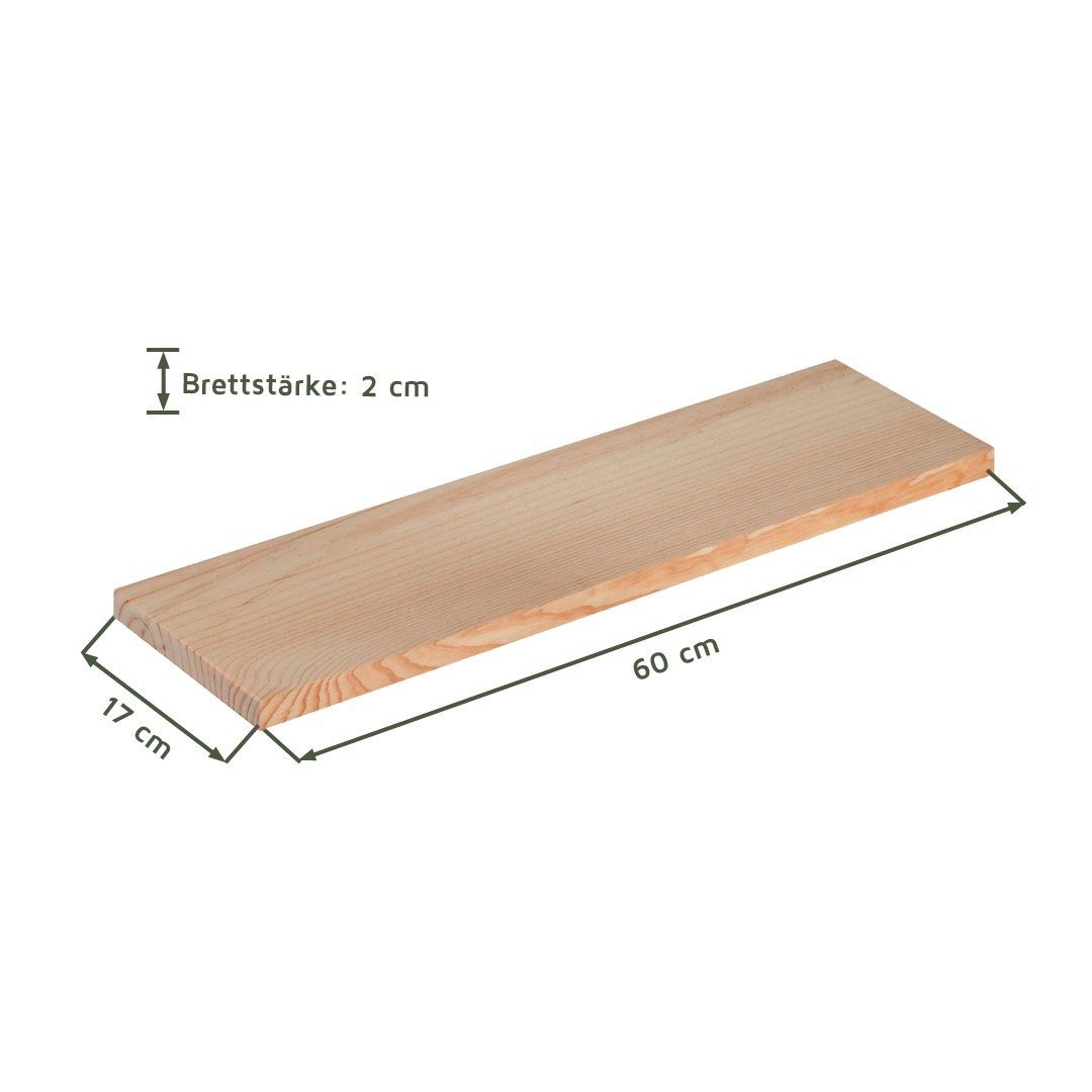 Astigarraga Kit Line Wandregal Regalbrett, Vollholz Kiefer, abgerundete Eck günstig online kaufen