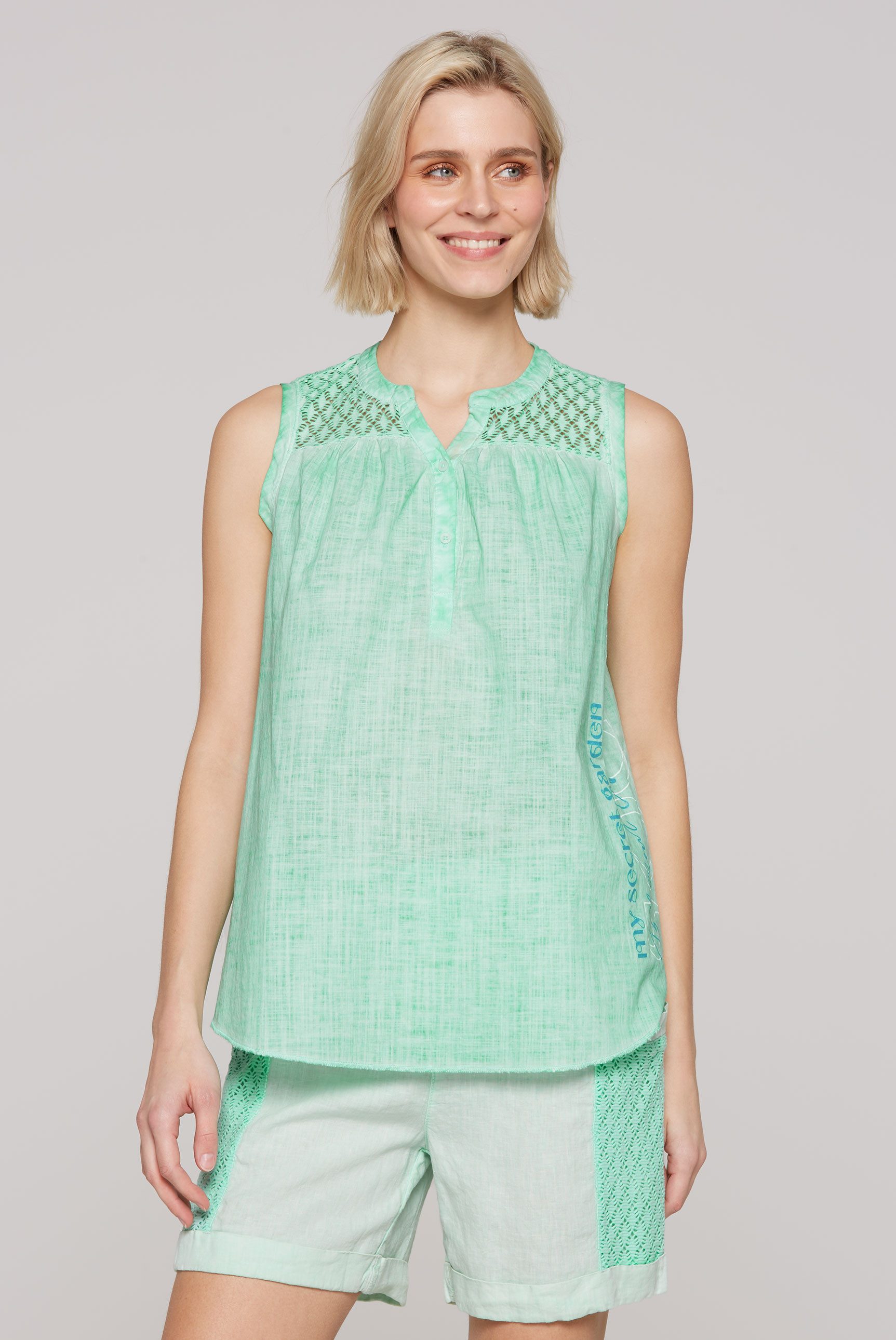 SOCCX Blusentop SOCCX Ärmellose Bluse mit günstig online kaufen