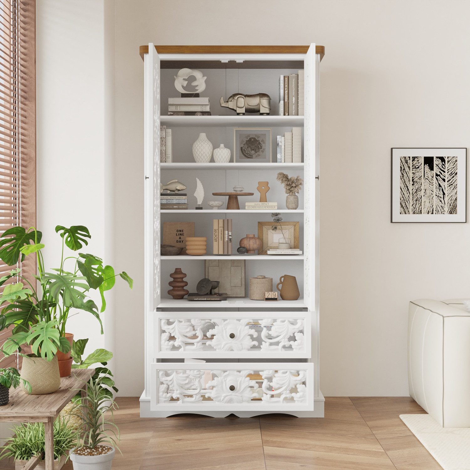 FUFU&GAGA Beistellschrank Sideboard & Hochschrank mit günstig online kaufen